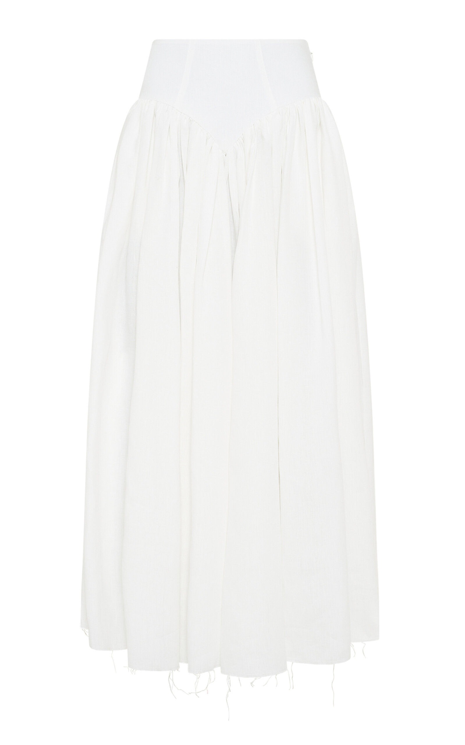 Gabriela Hearst Juniper Paneled Linen Skirt