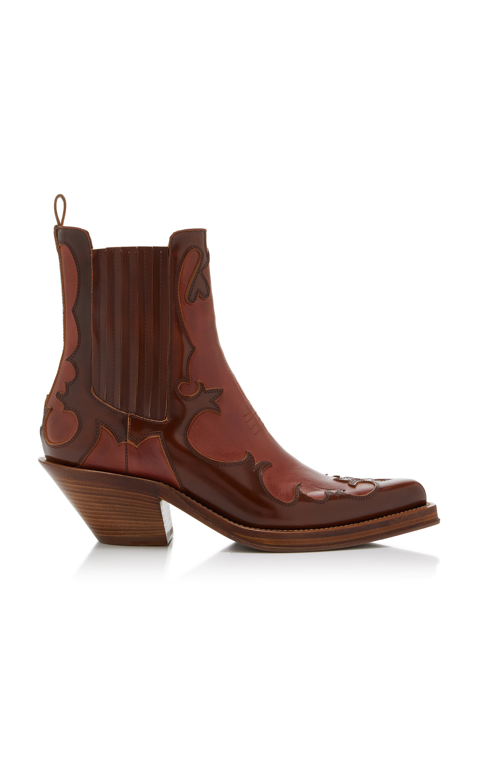 Gabriela Hearst Cassidy Cowboy Ankle Boot In Cognac Leather