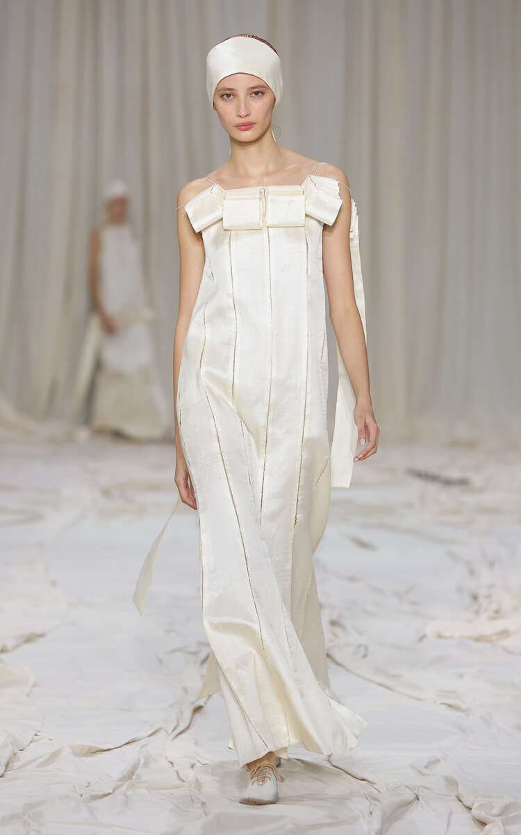 Concertina Ribbon Silk Dress