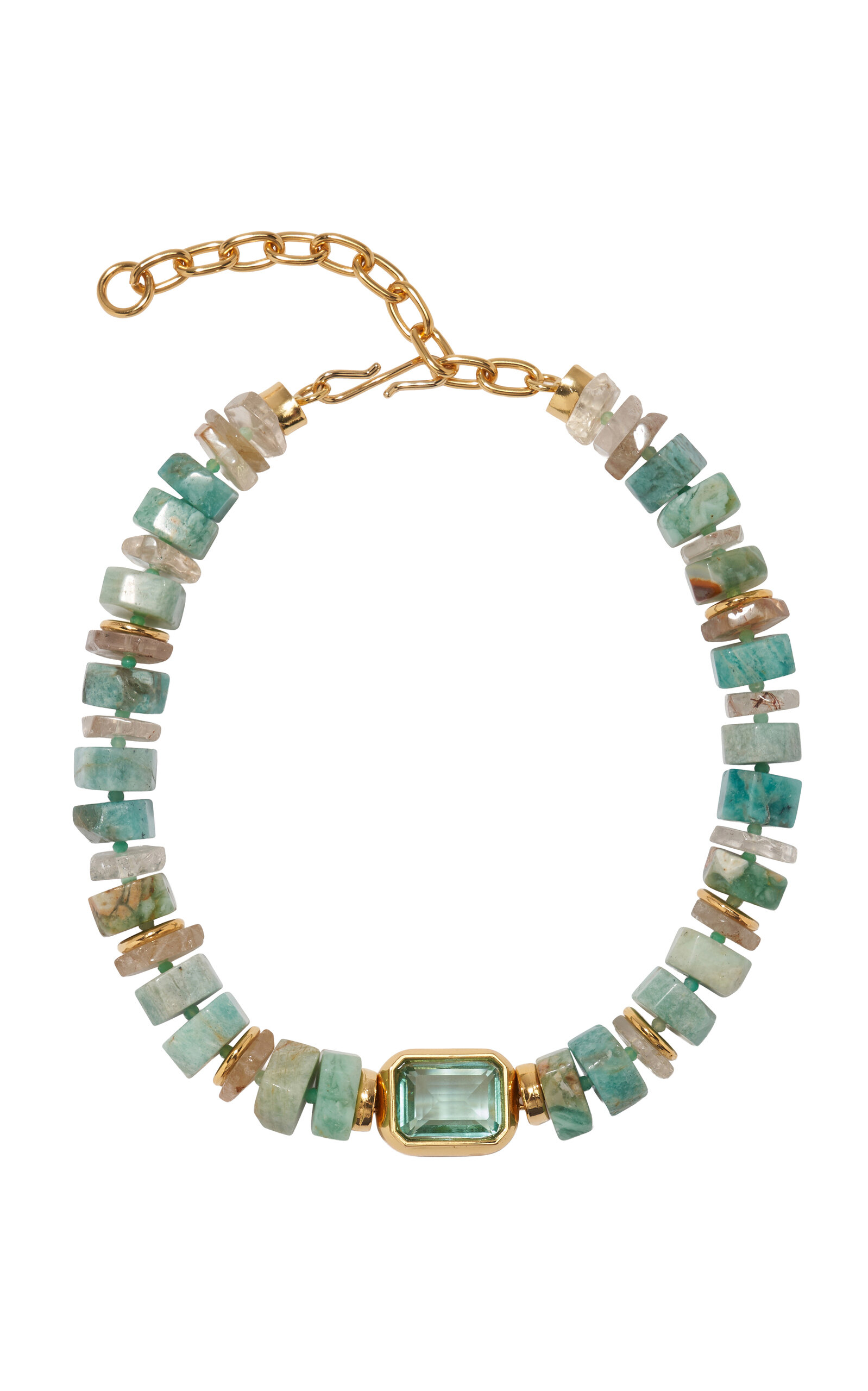 Lizzie Fortunato Goddess Collar In Sage Brush In Neutral
