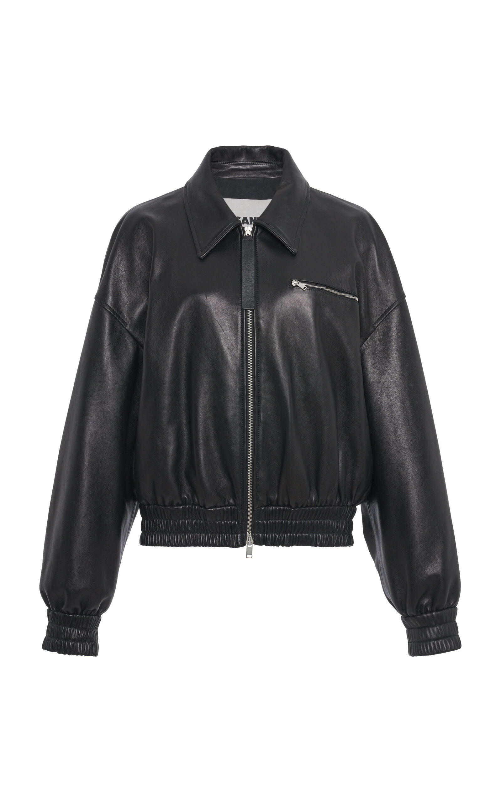 Jil Sander Blouson Leather Jacket In Black