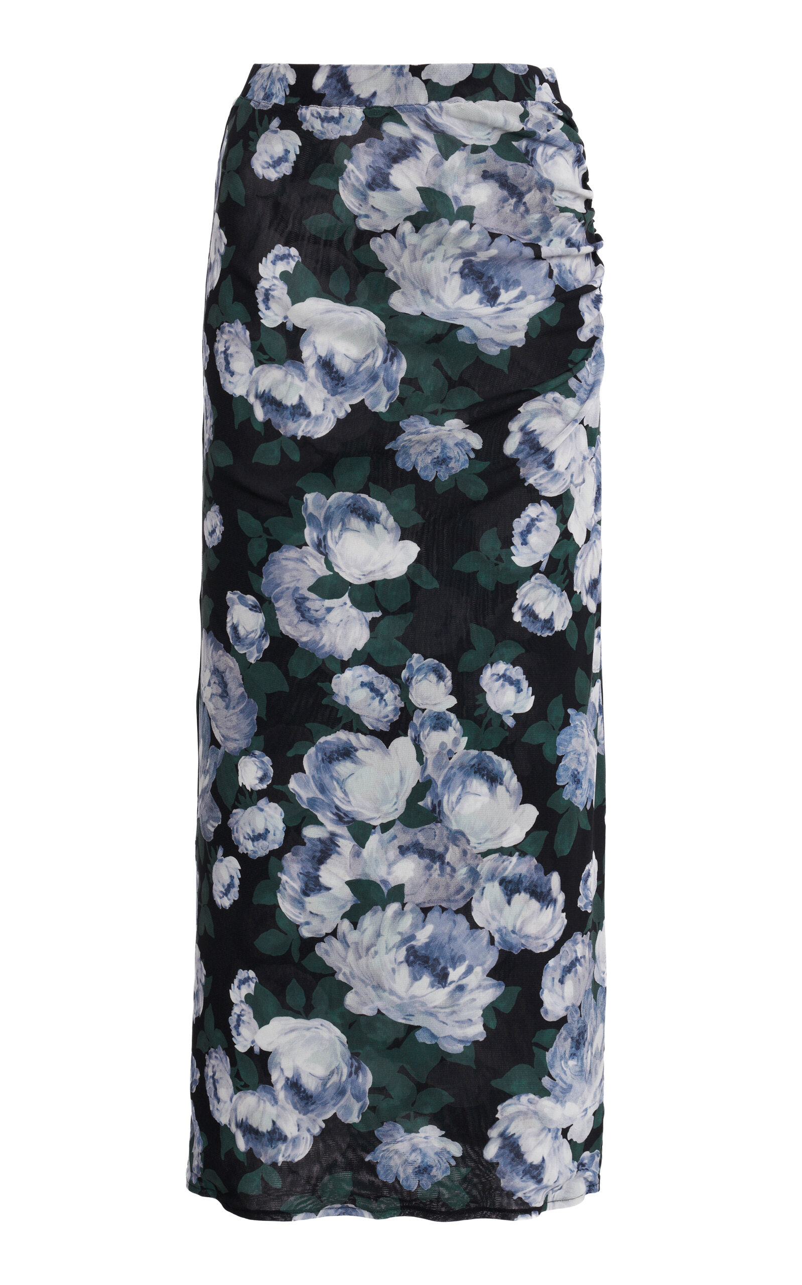 Stella McCartney Bunch Of Roses Mesh Midi Skirt