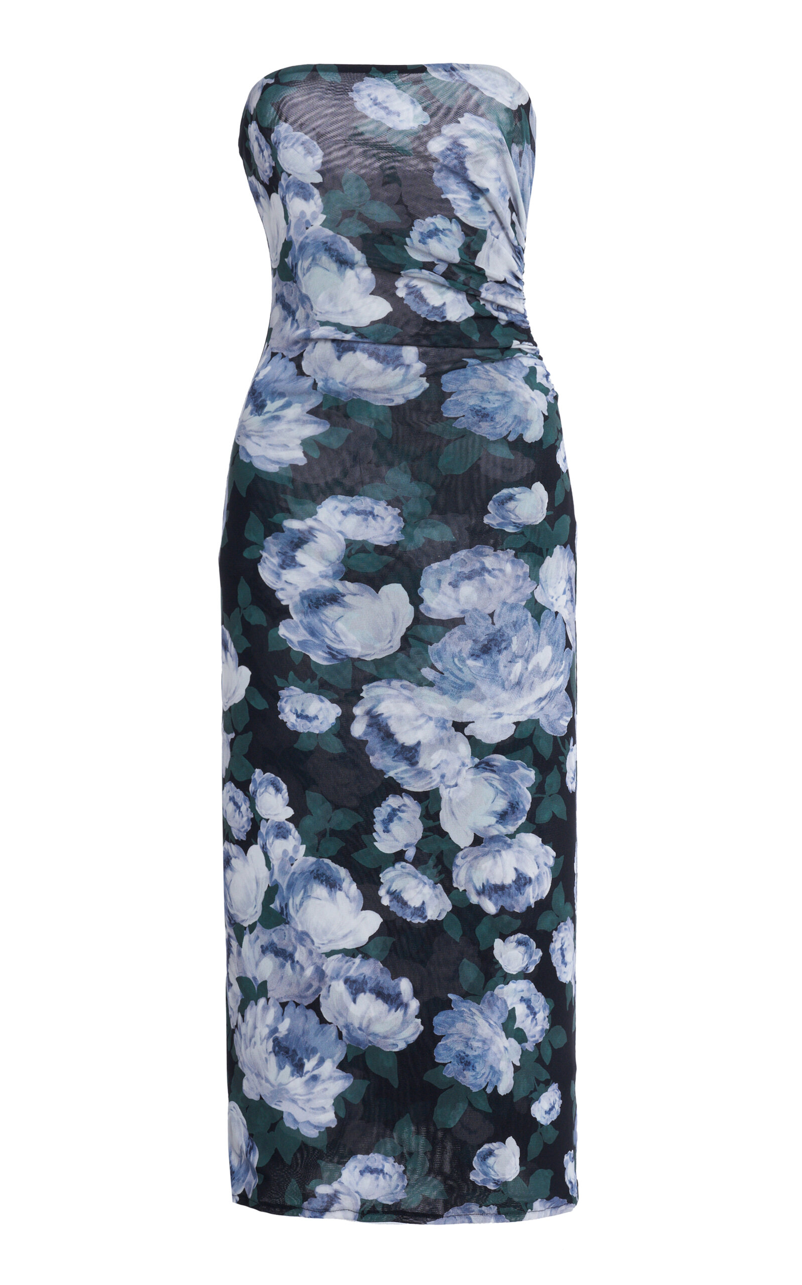 Stella Mccartney Bunch Of Roses Mesh Midi Dress In Multi
