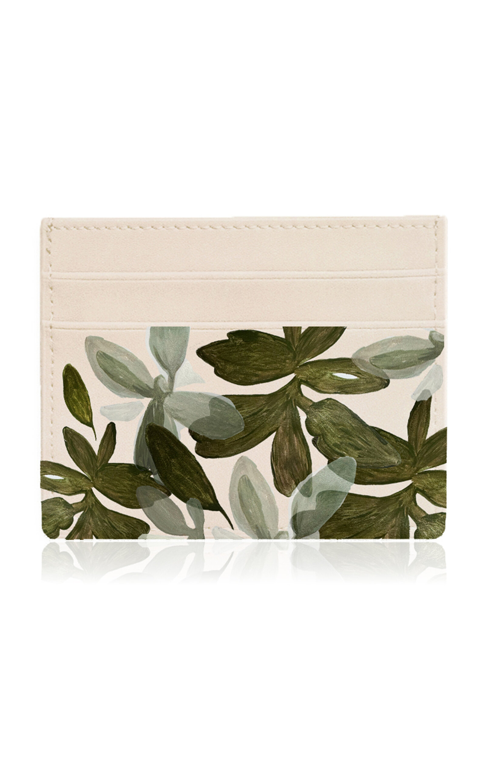 Alepel Fantasy Leaves Faux Leather Cardholder - Green