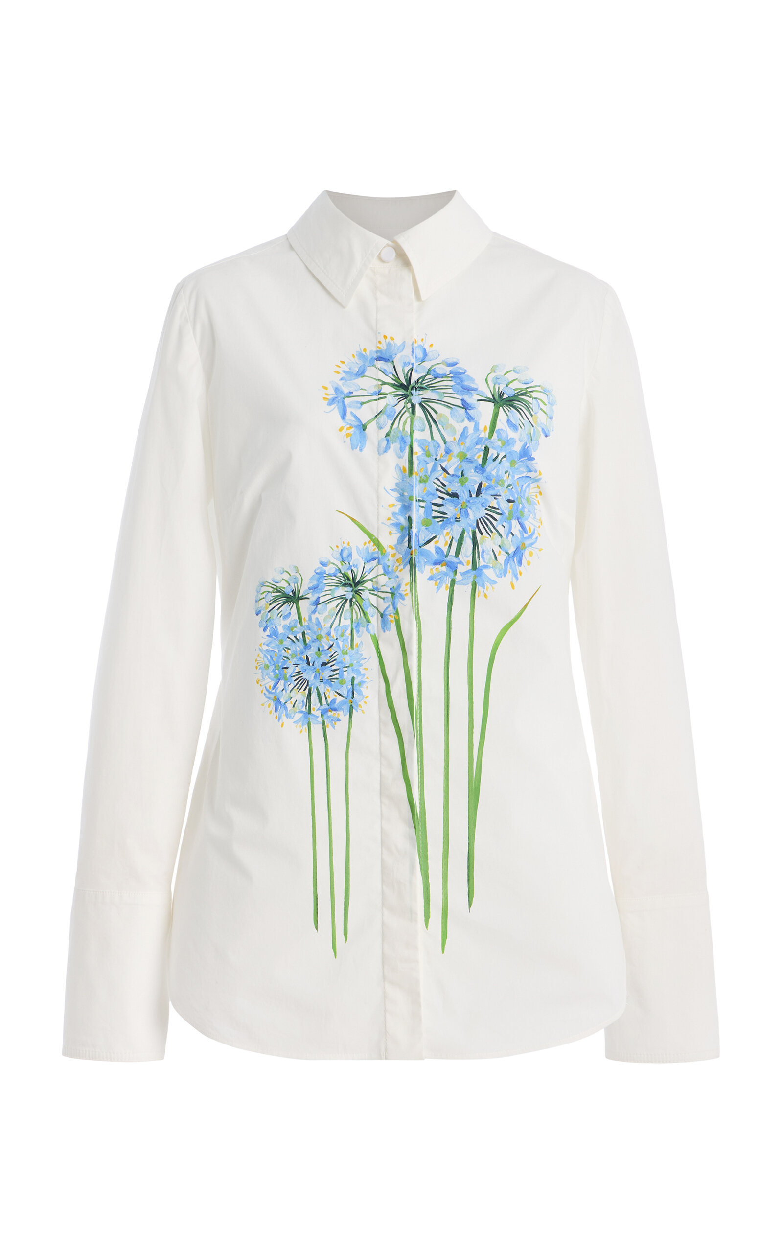 Allium-Printed Cotton-Poplin Shirt