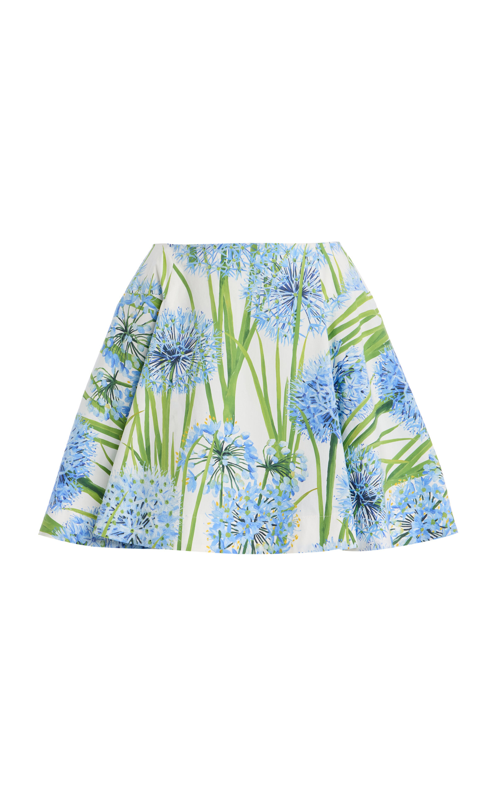 Alliium-Printed Cotton-Poplin Mini Skirt