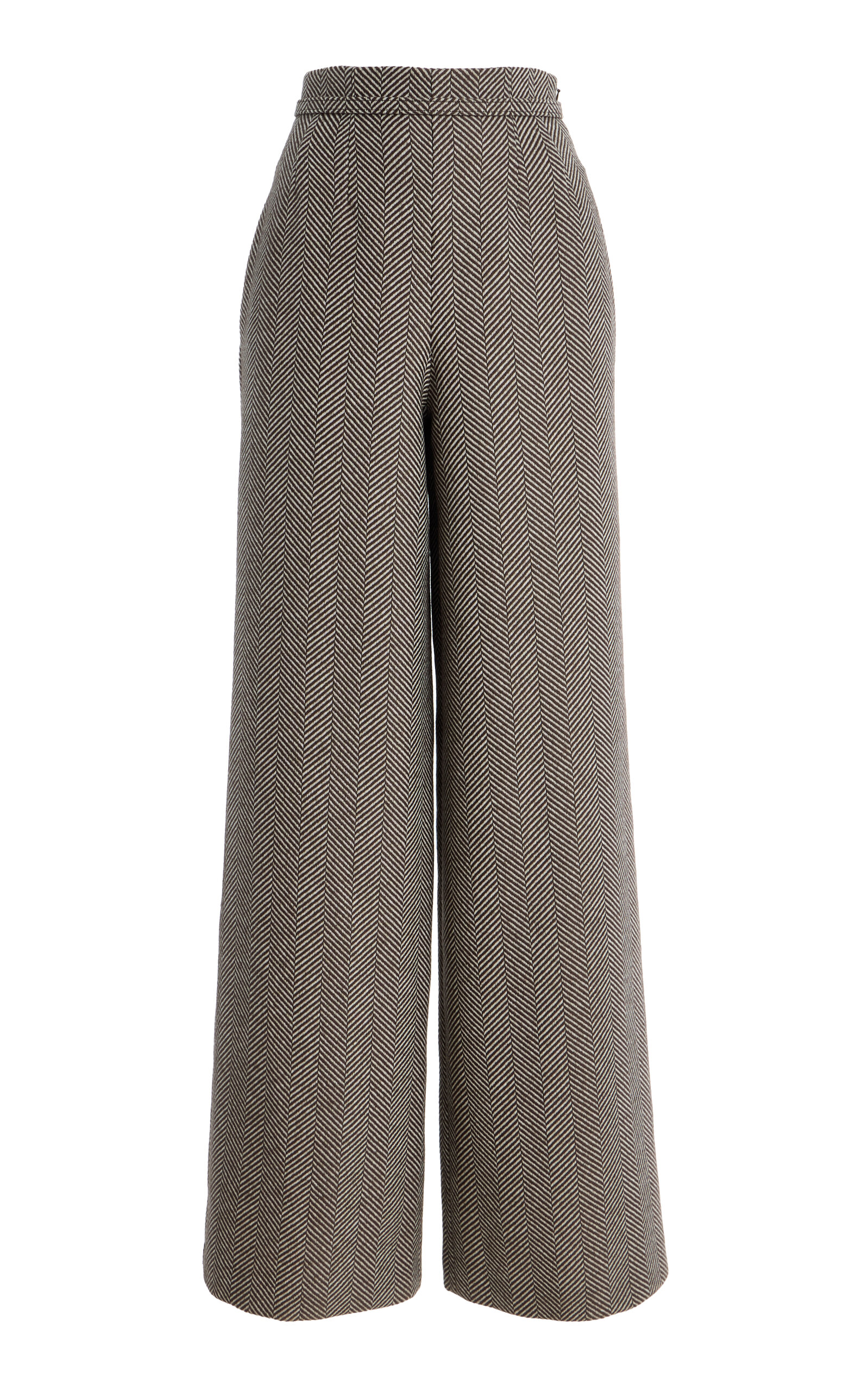 Oscar de la Renta Tailored Cashmere-Blend Wide-Leg Pants