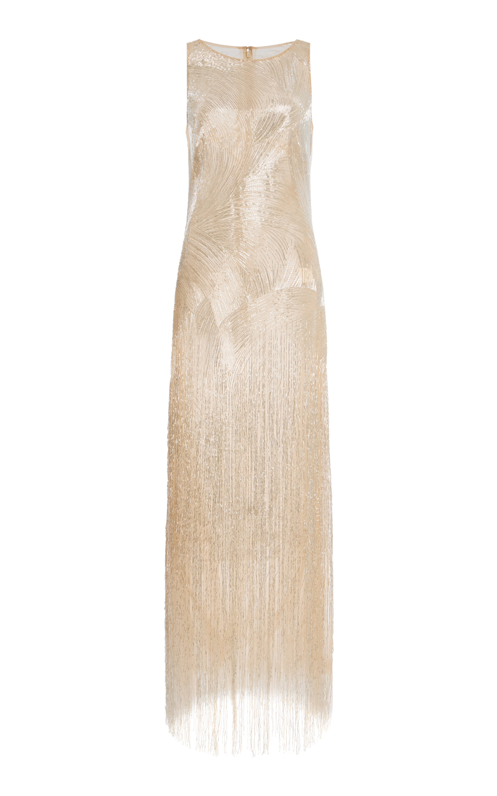 Oscar de la Renta Metallic-Fringed Gown - Women's Clothing