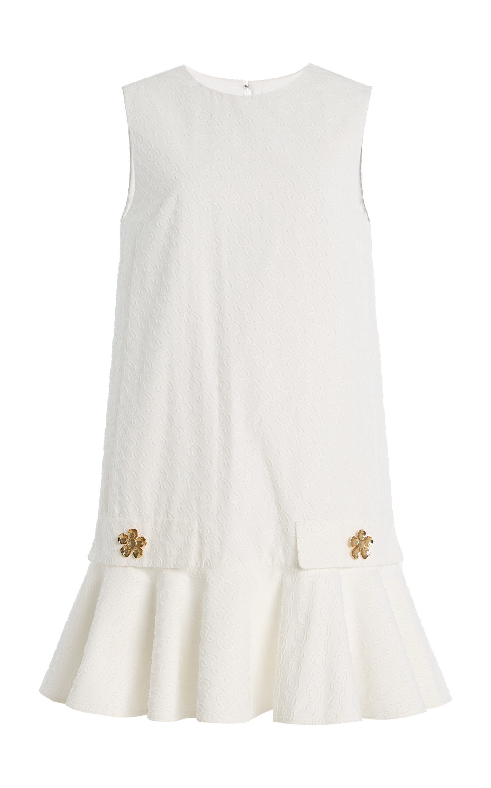 Oscar de la Renta Bubble-Hem Cotton Mini Dress