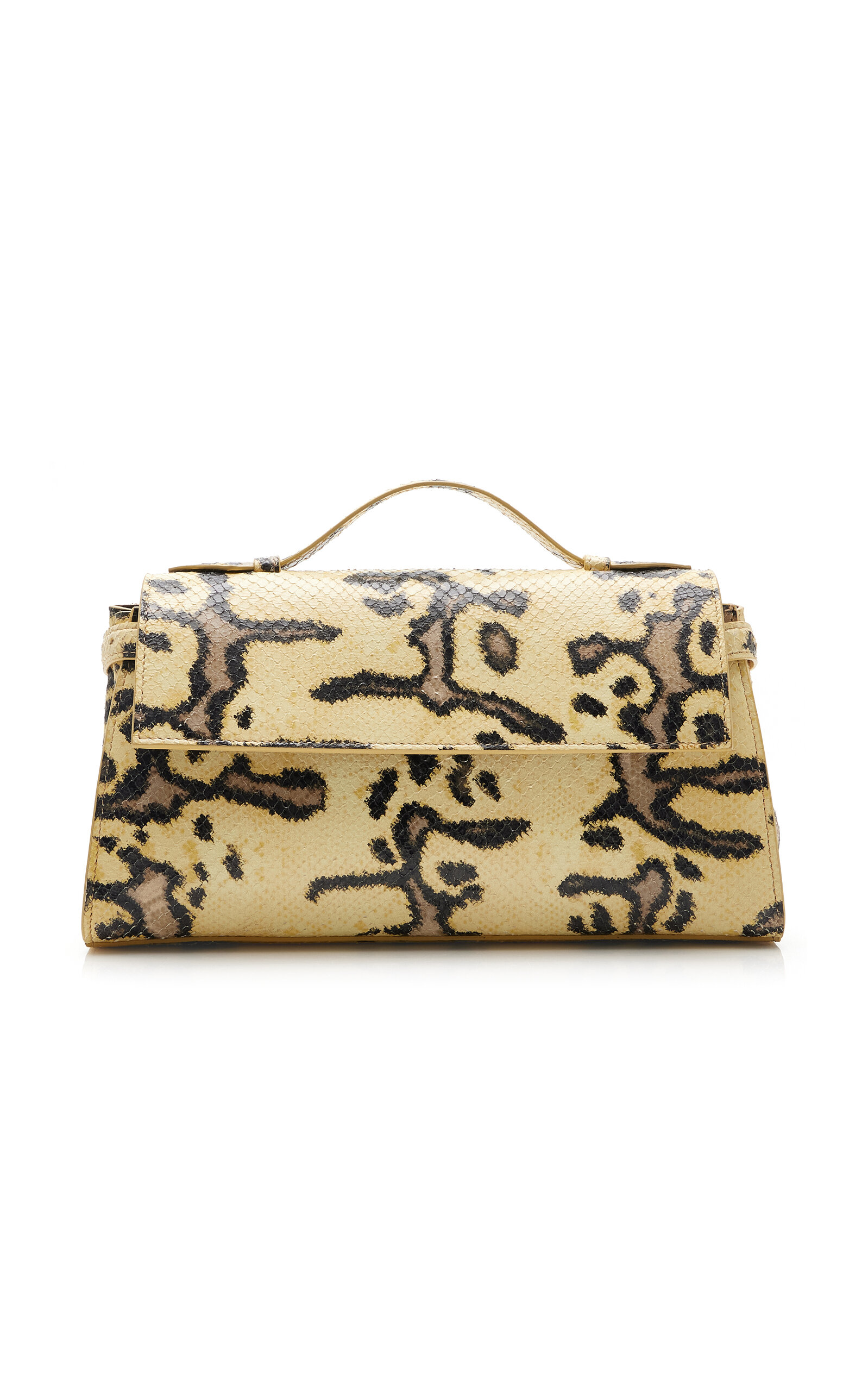 Proenza Schouler Tate Python-Effect Leather Clutch