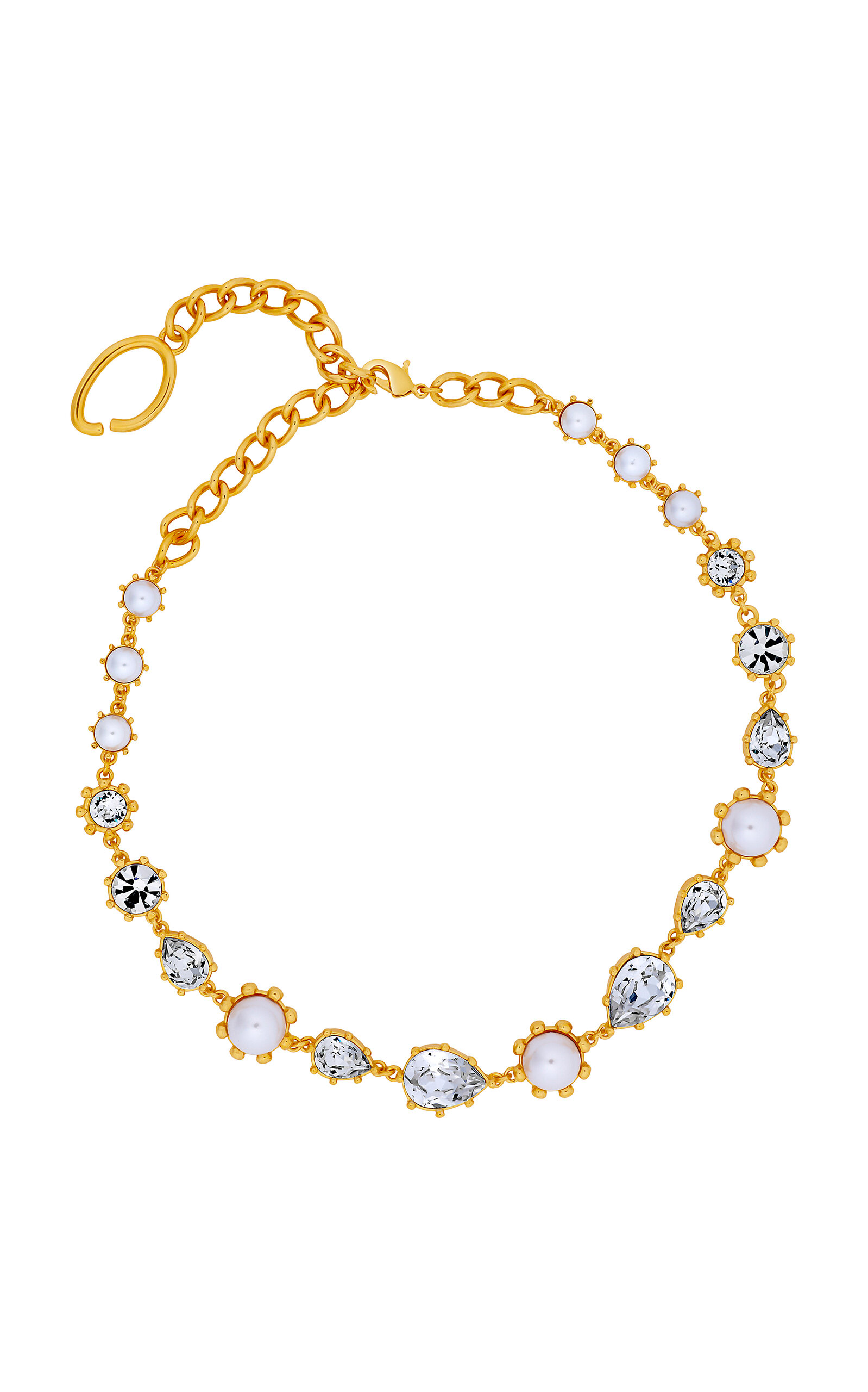 Crystal Prong Scramble Necklace