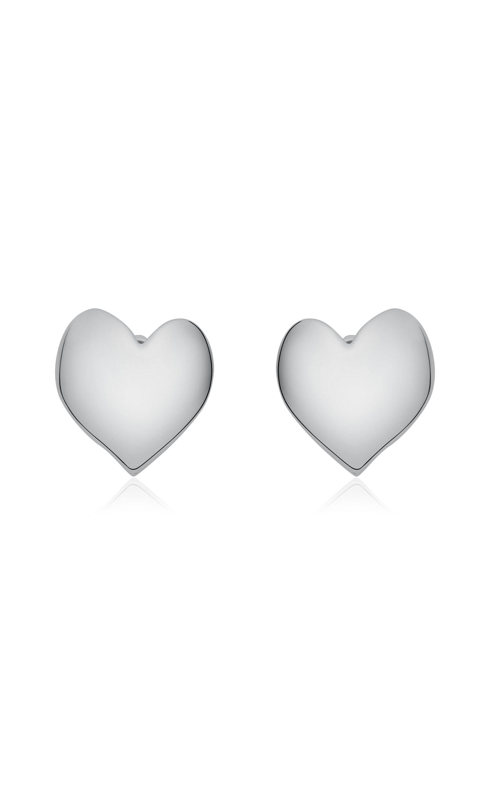 Smooth Heart Stud Earrings