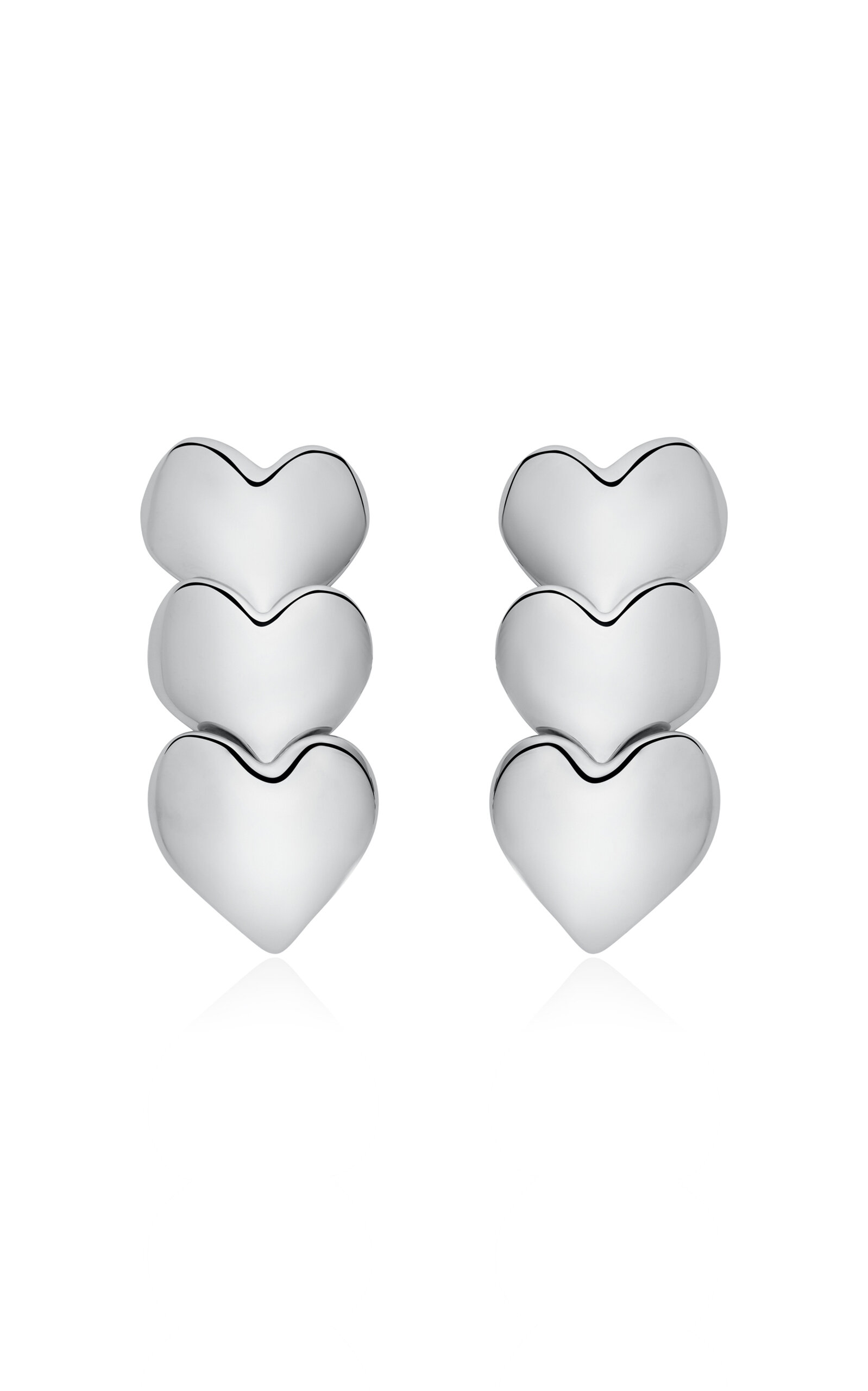 Smooth Heart Drop Earrings