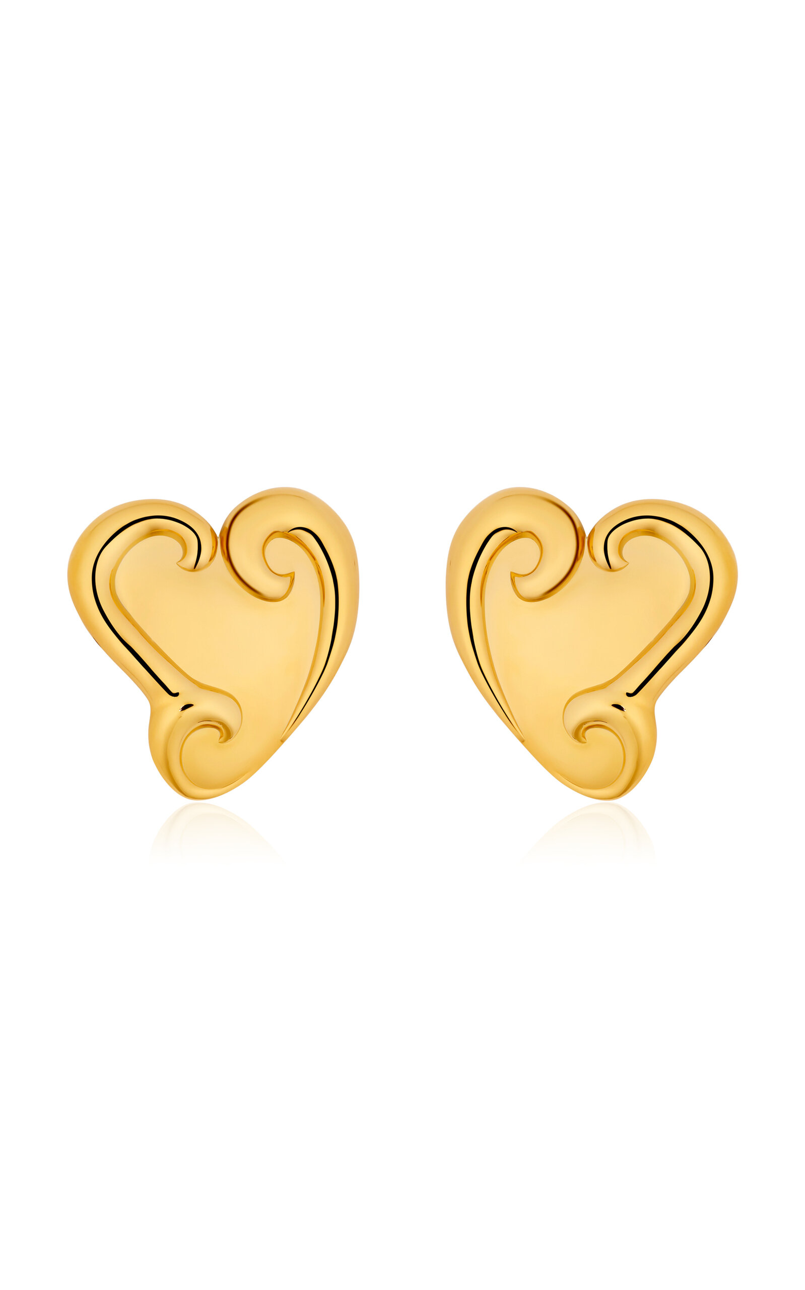 Large Swirl Heart Earrings