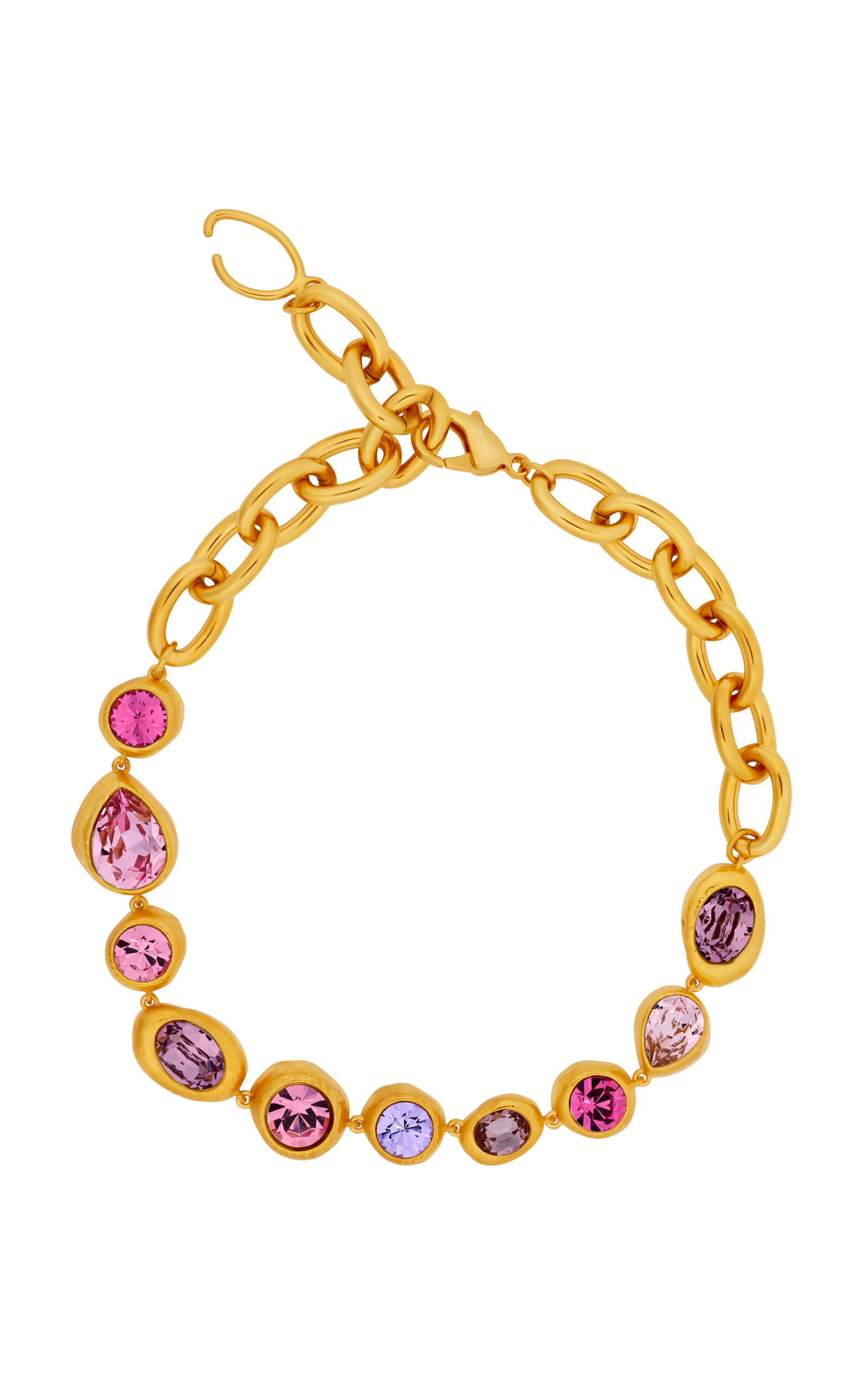 Hammered Stones Chain Necklace