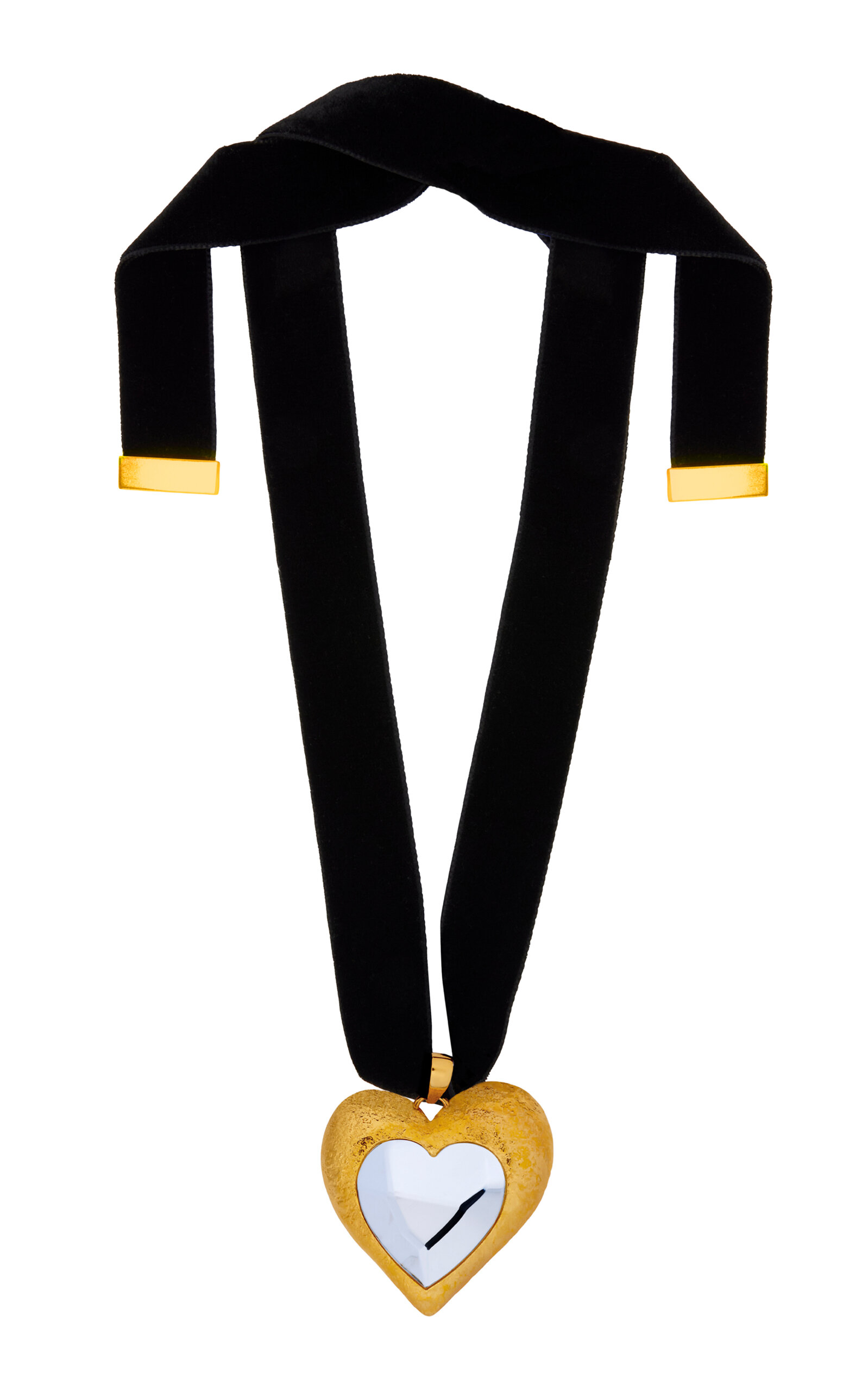 Heart On Velvet Rope Necklace