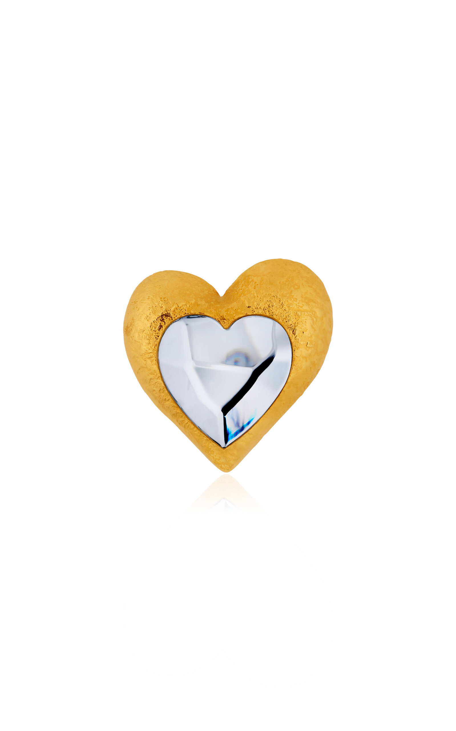 Hammered Heart Brooch