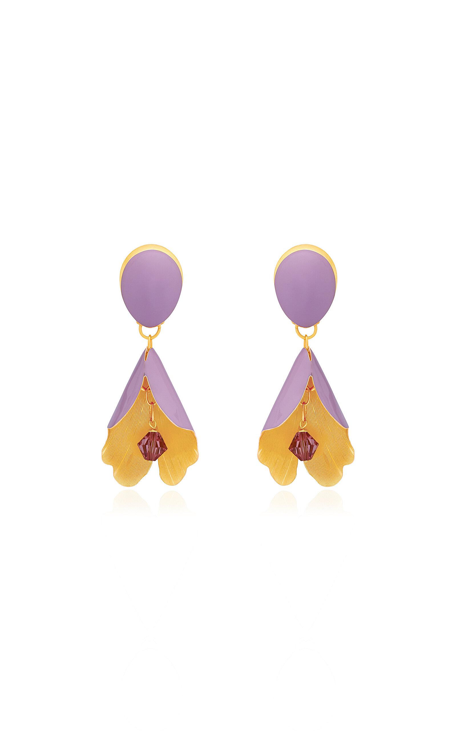 Bell Flower Enamel Small Earrings