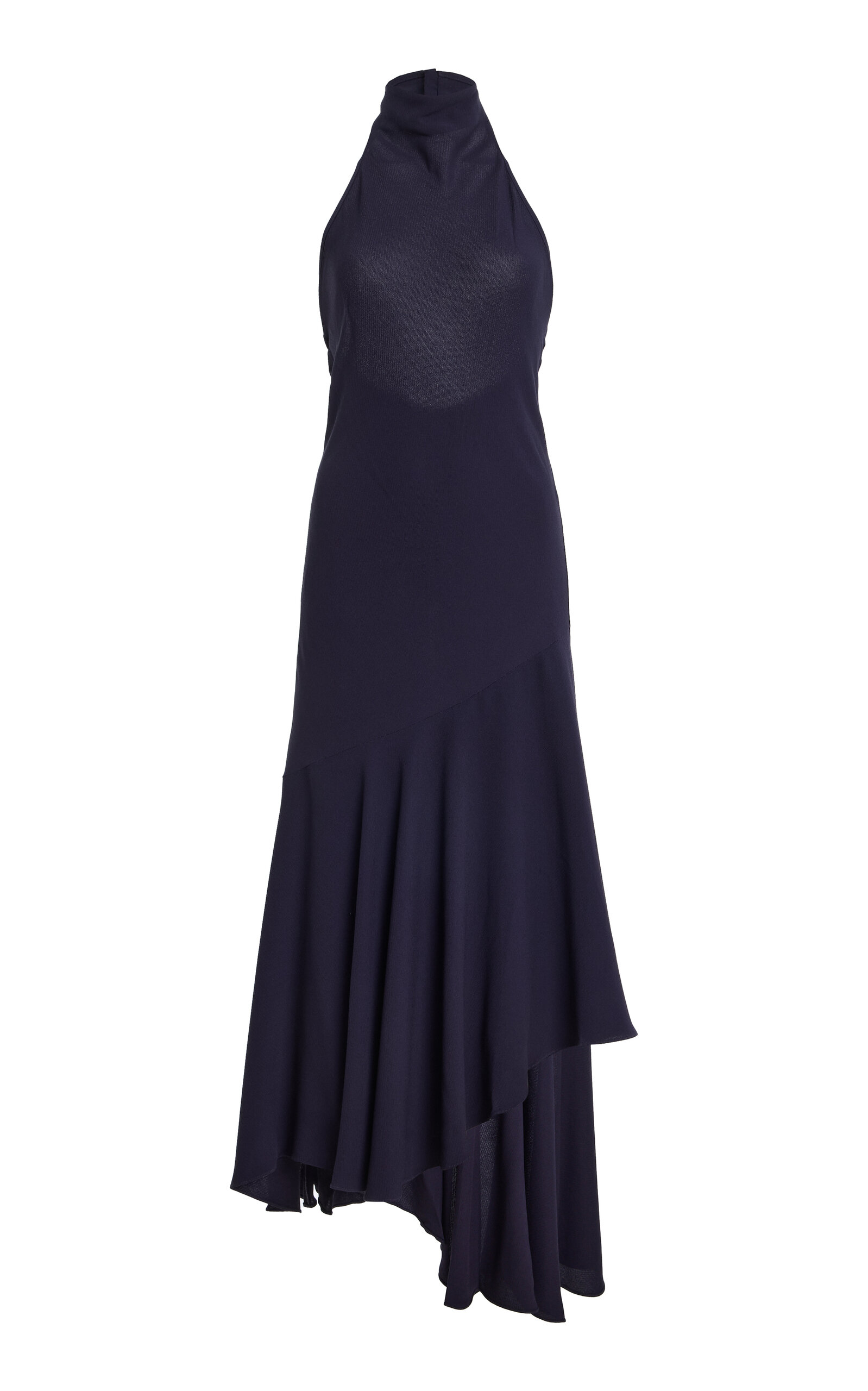 ALAÏA Open Back Asymmetric Georgette Maxi Dress | Thumbnail 2 ALAÏA Open Back Asymmetric Georgette Maxi Dress | Thumbnail 2