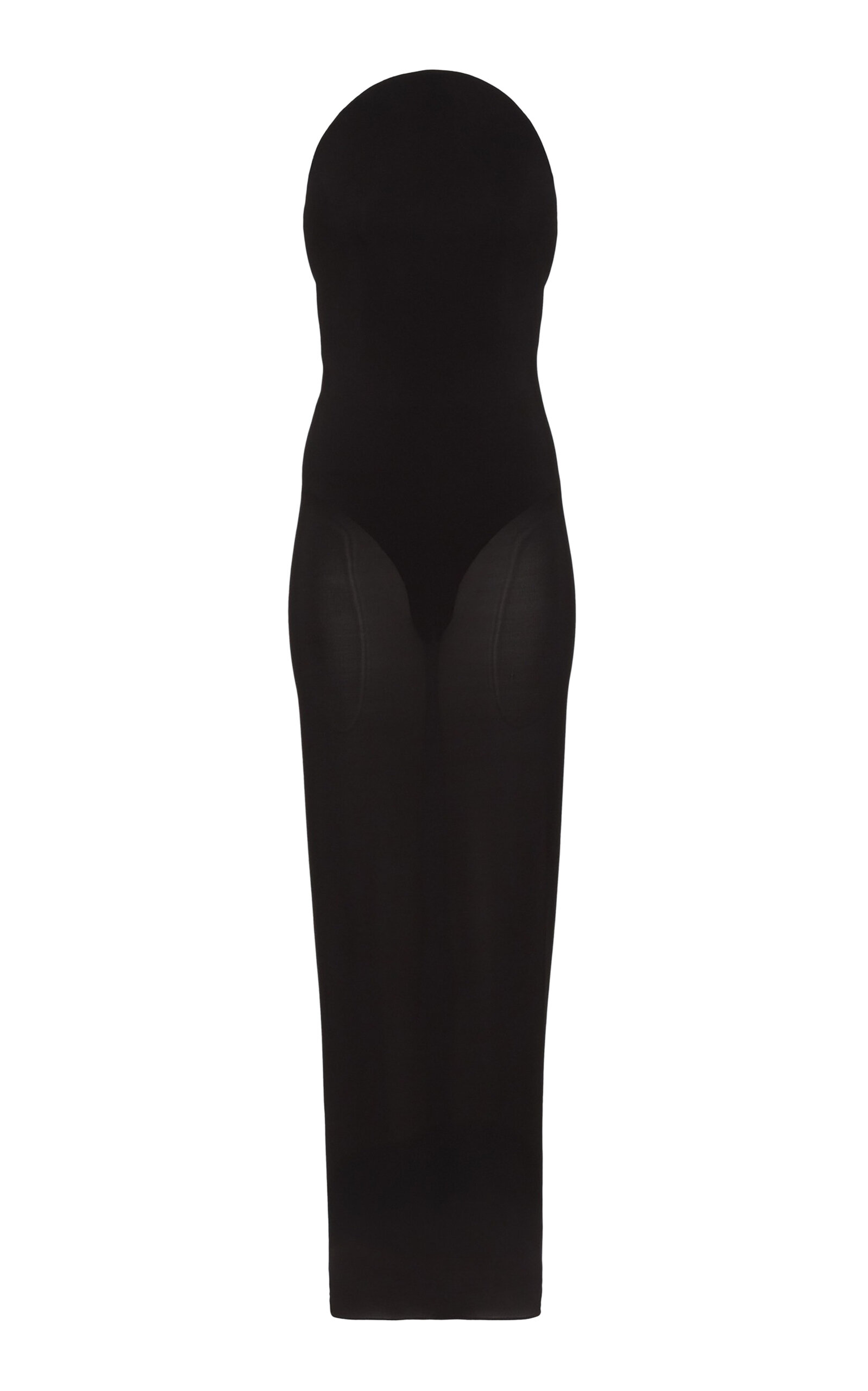 ALAÏA Curved Bustier Jersey Maxi Dress - Women's Clothing