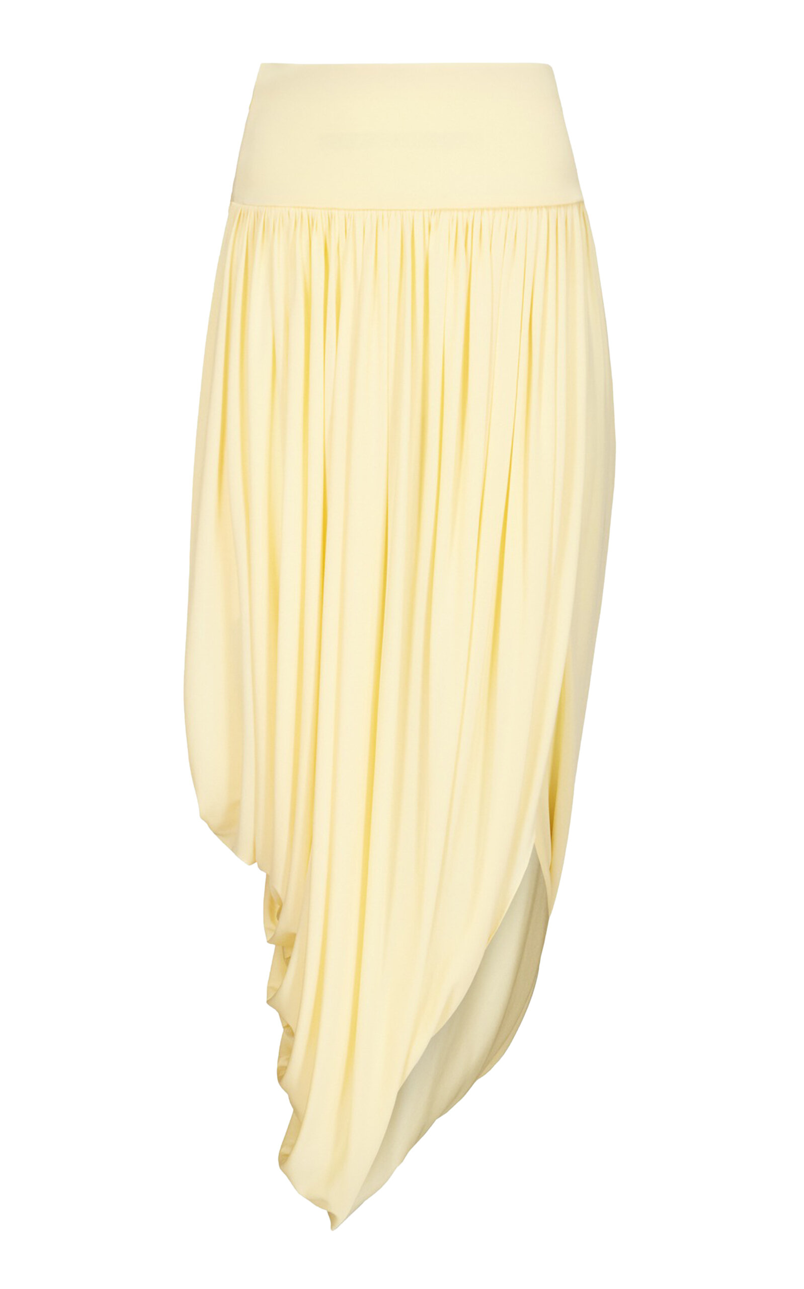 ALAA – Twisted Jersey Midi Skirt – Yellow – FR 42 – Moda Operandi