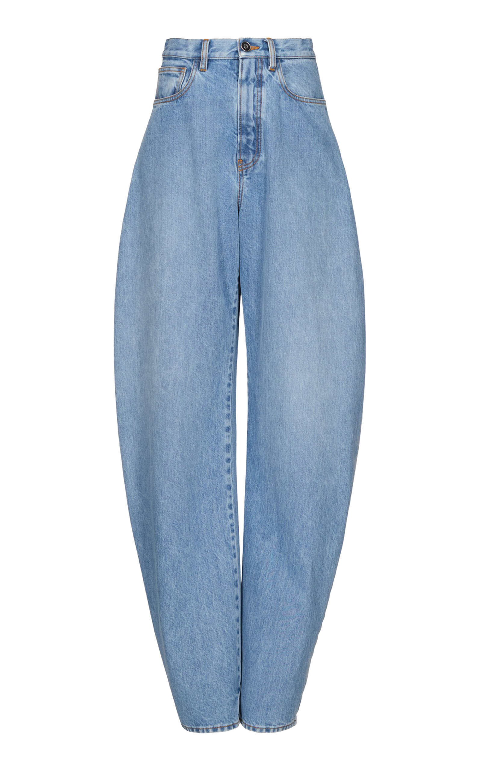 ALAÏA High-Rise Barrel-Leg Jeans
