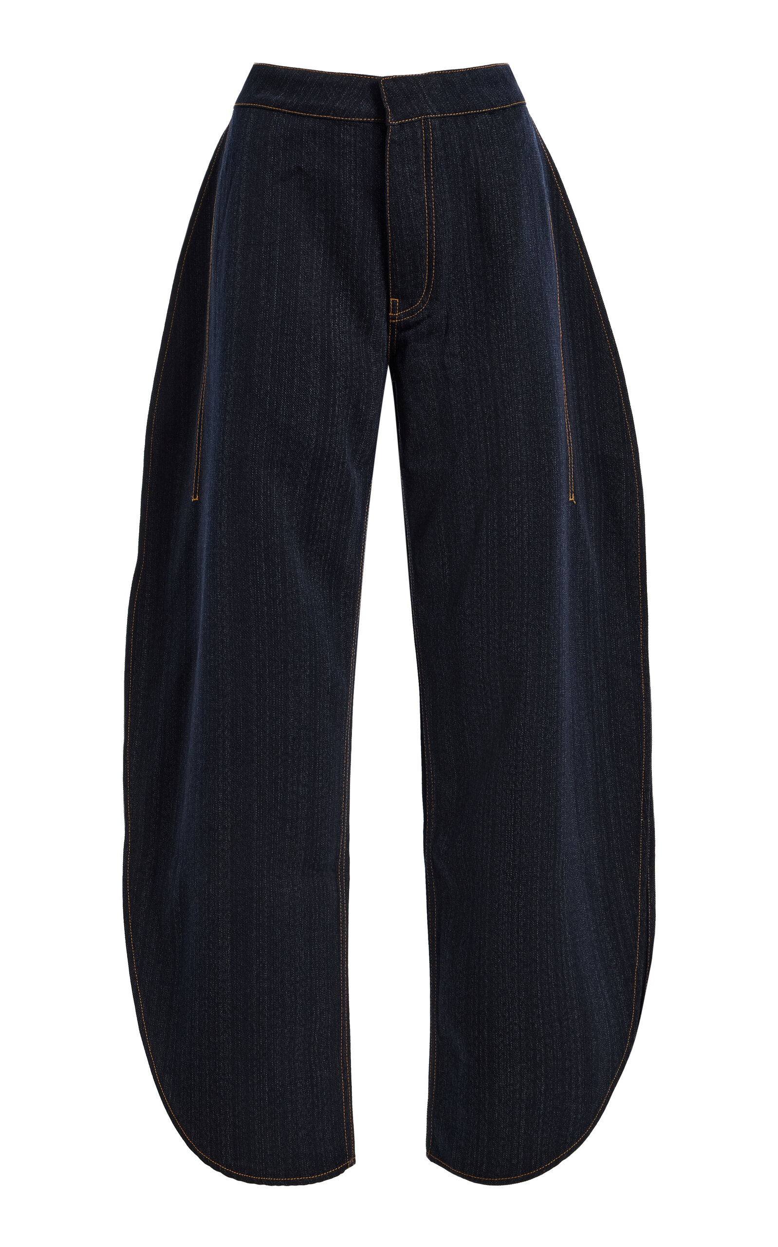 ALAÏA High-Rise Wool Barrel-Leg Pants