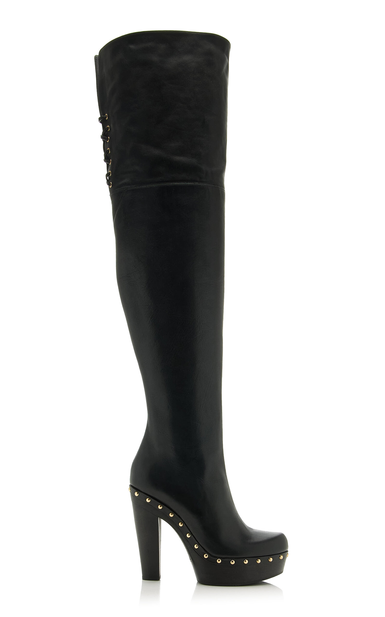Chloé Lola Studded Leather Over-The-Knee Boots