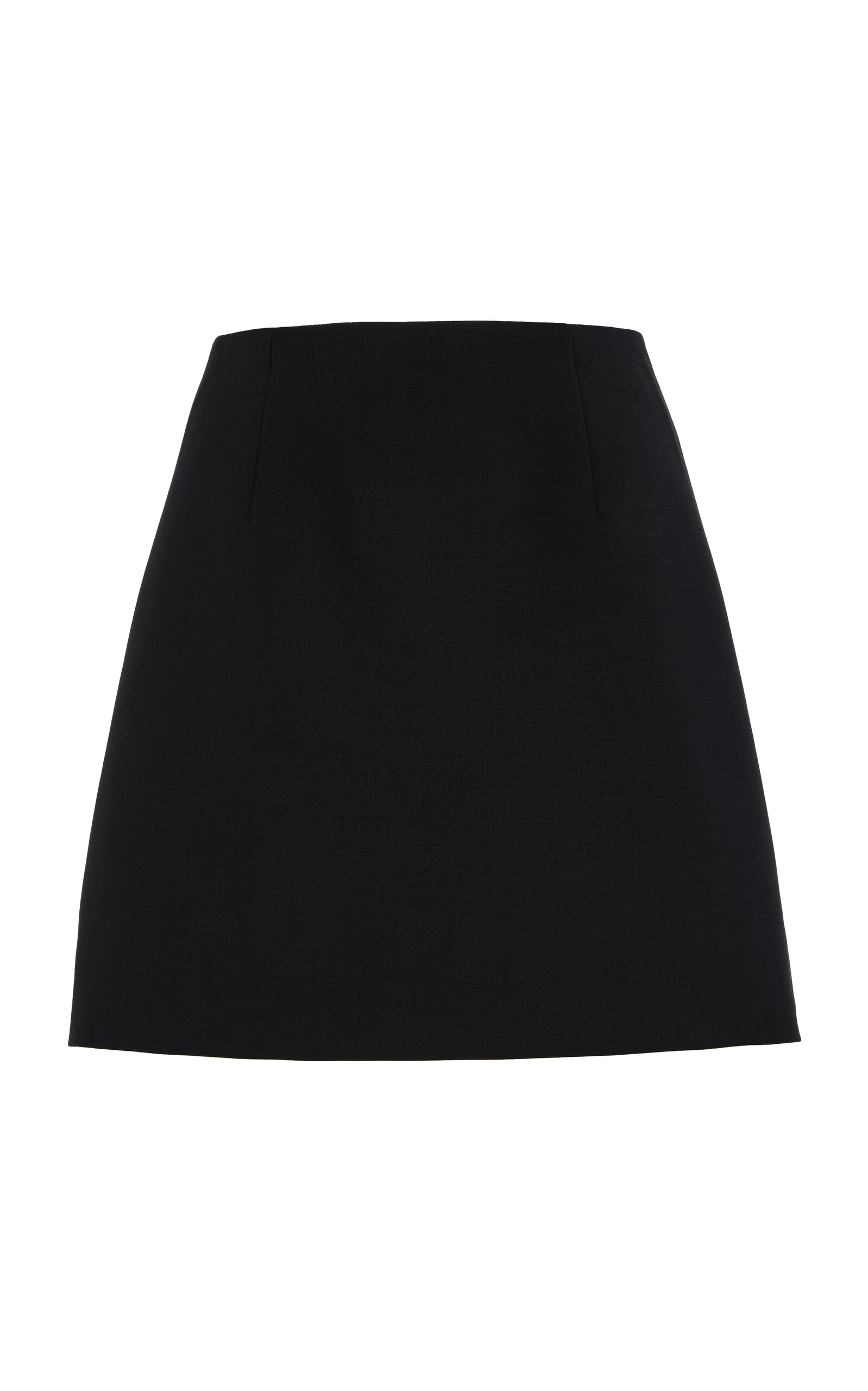 Carolina Herrera High-rise Bi-stretch Wool Tailored Skirt In Black