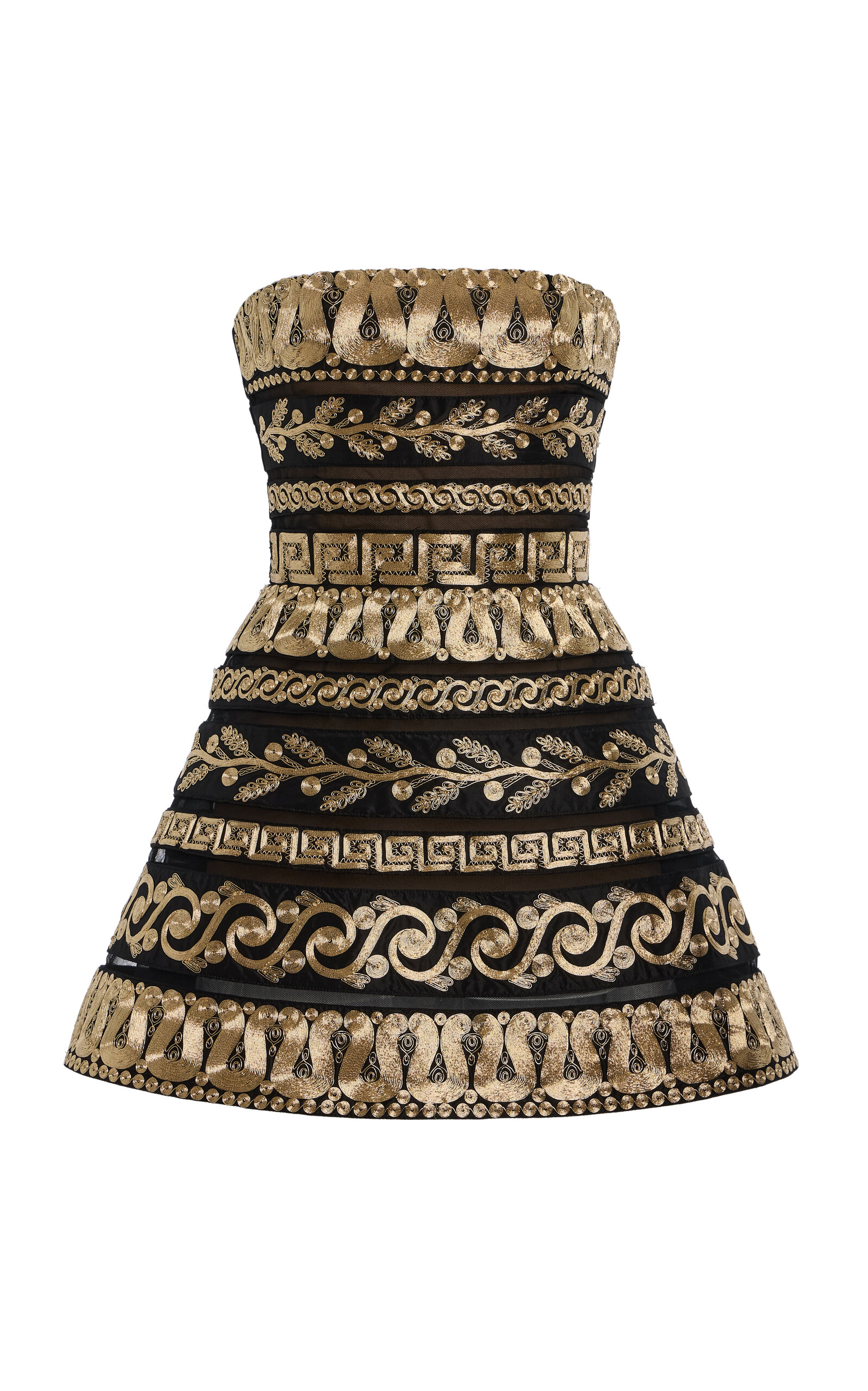 Carolina Herrera Embroidered Tulle Dress In Black