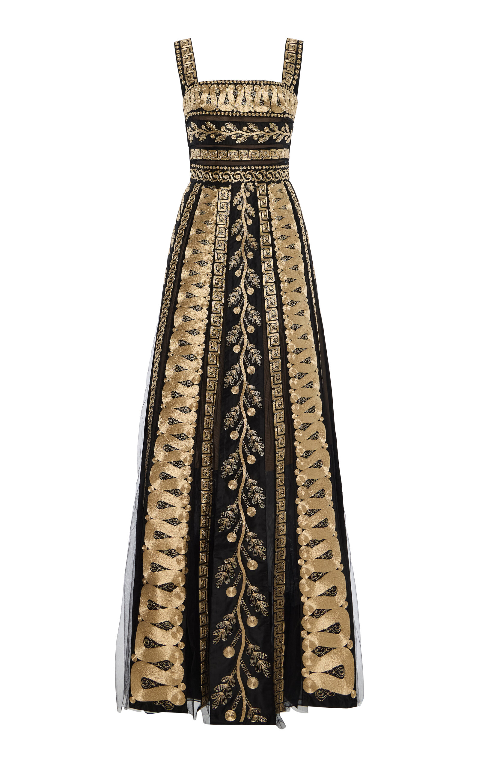 Carolina Herrera Embroidered Tulle A-Line Gown