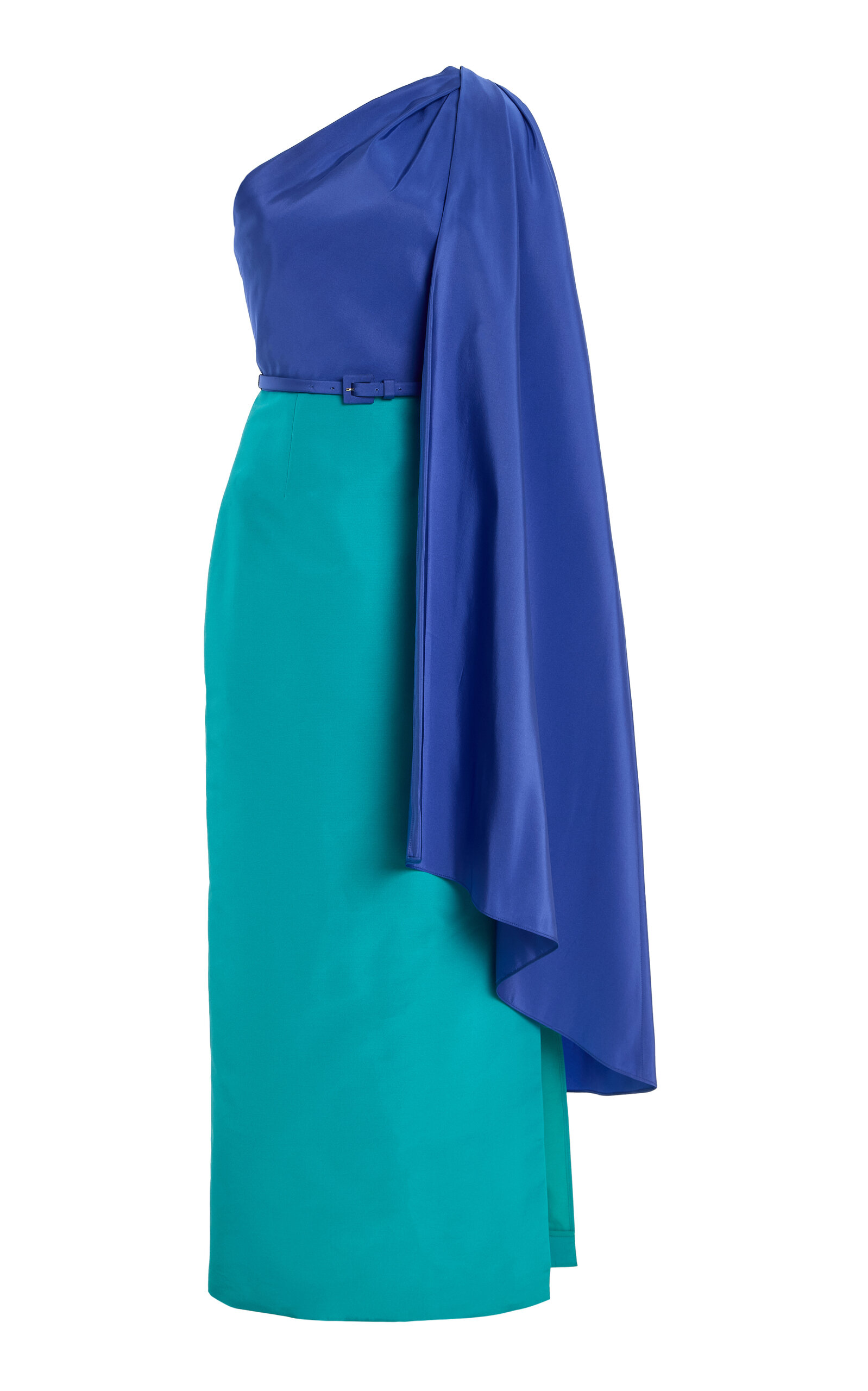 Asymmetric Silk-Faille Dress