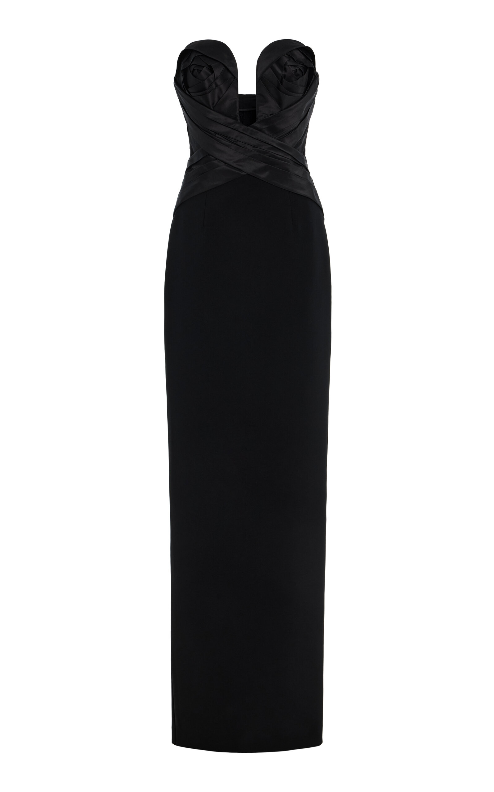 Carolina Herrera Strapless Stretch-crepe Gown In Black