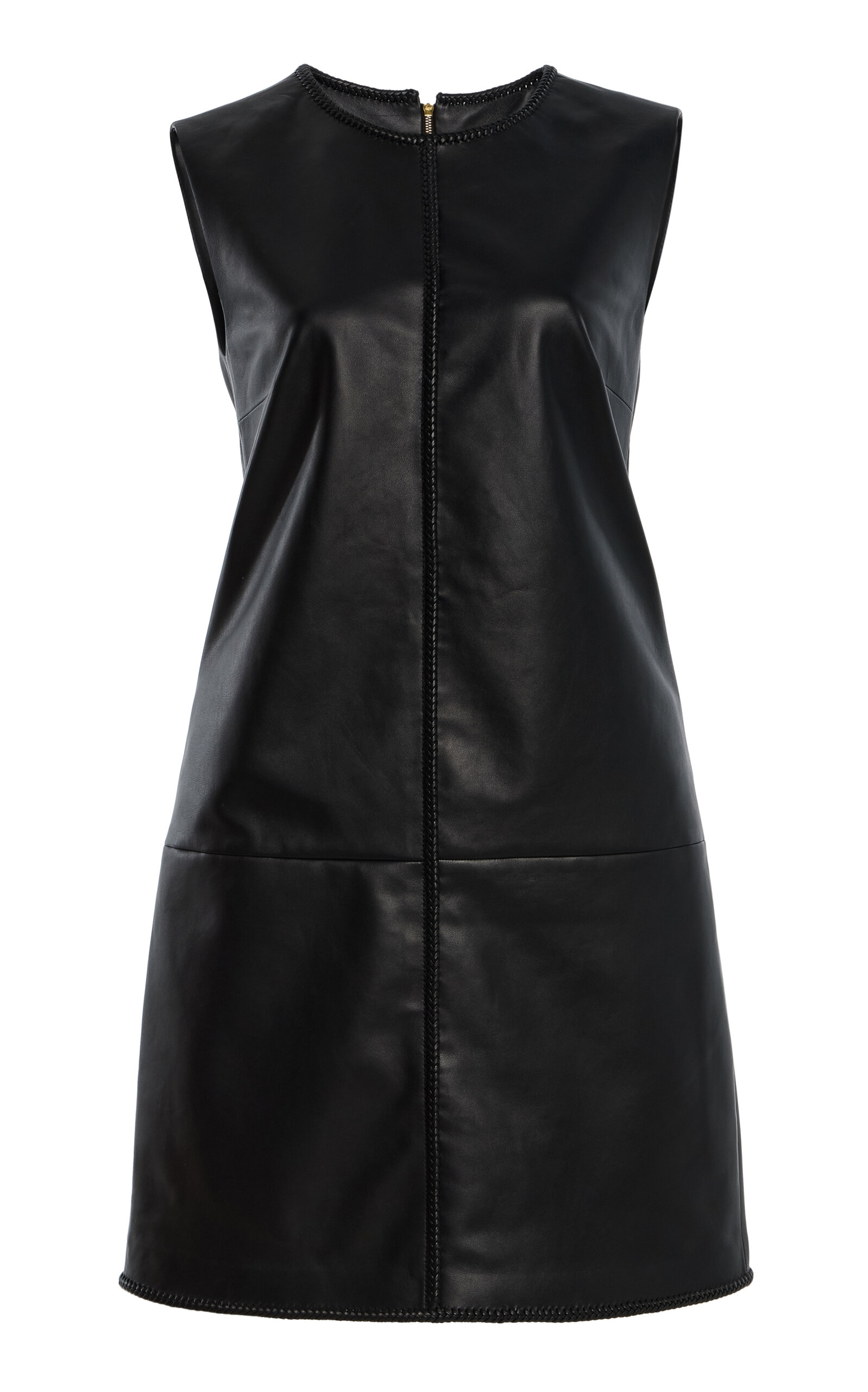 Carolina Herrera Sleeveless Leather Dress In Black