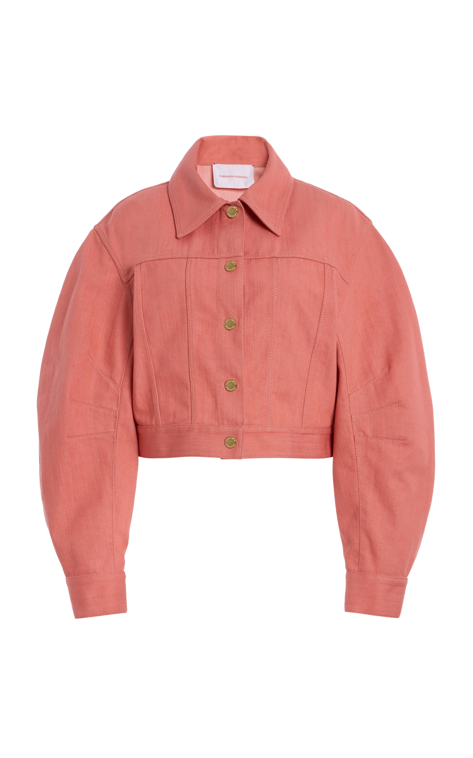 Carolina Herrera Arc-sleeve Denim Jacket