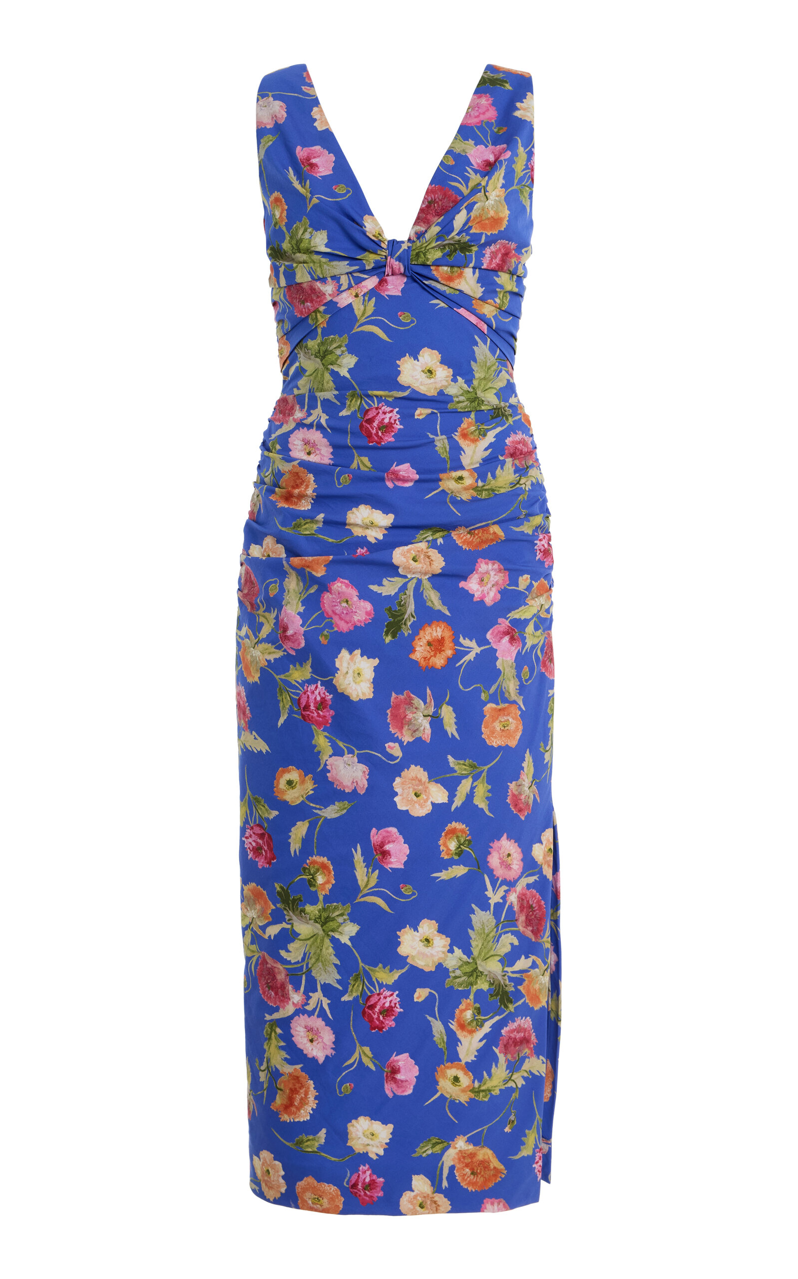 Carolina Herrera Gathered Cady Midi Dress