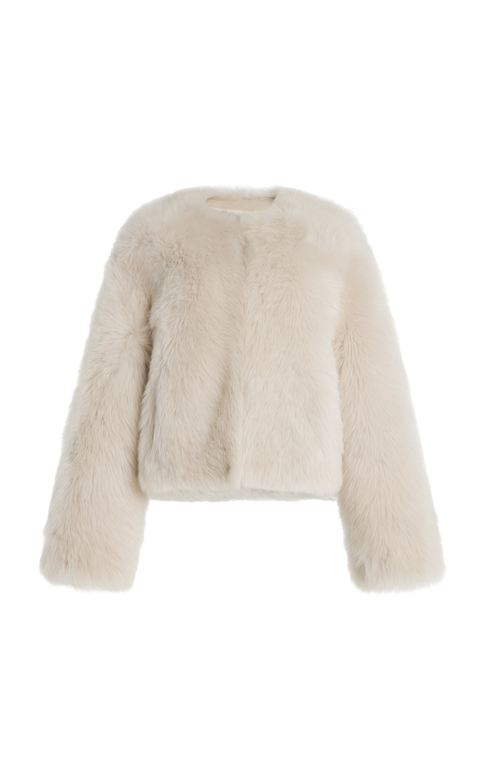 Nili Lotan Elan Shearling Jacket In Gray