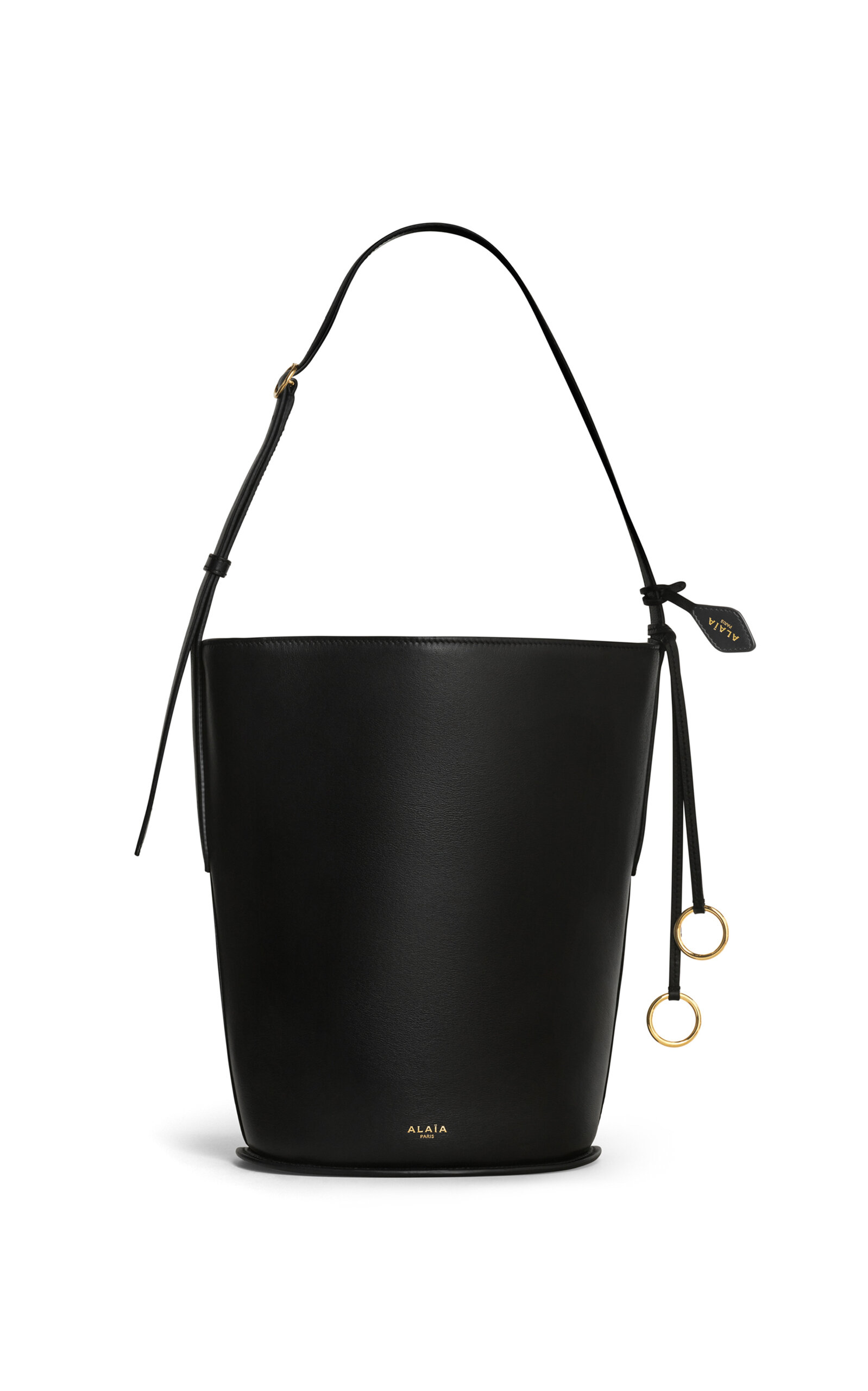 ALAÏA Leather Bucket Tote Bag