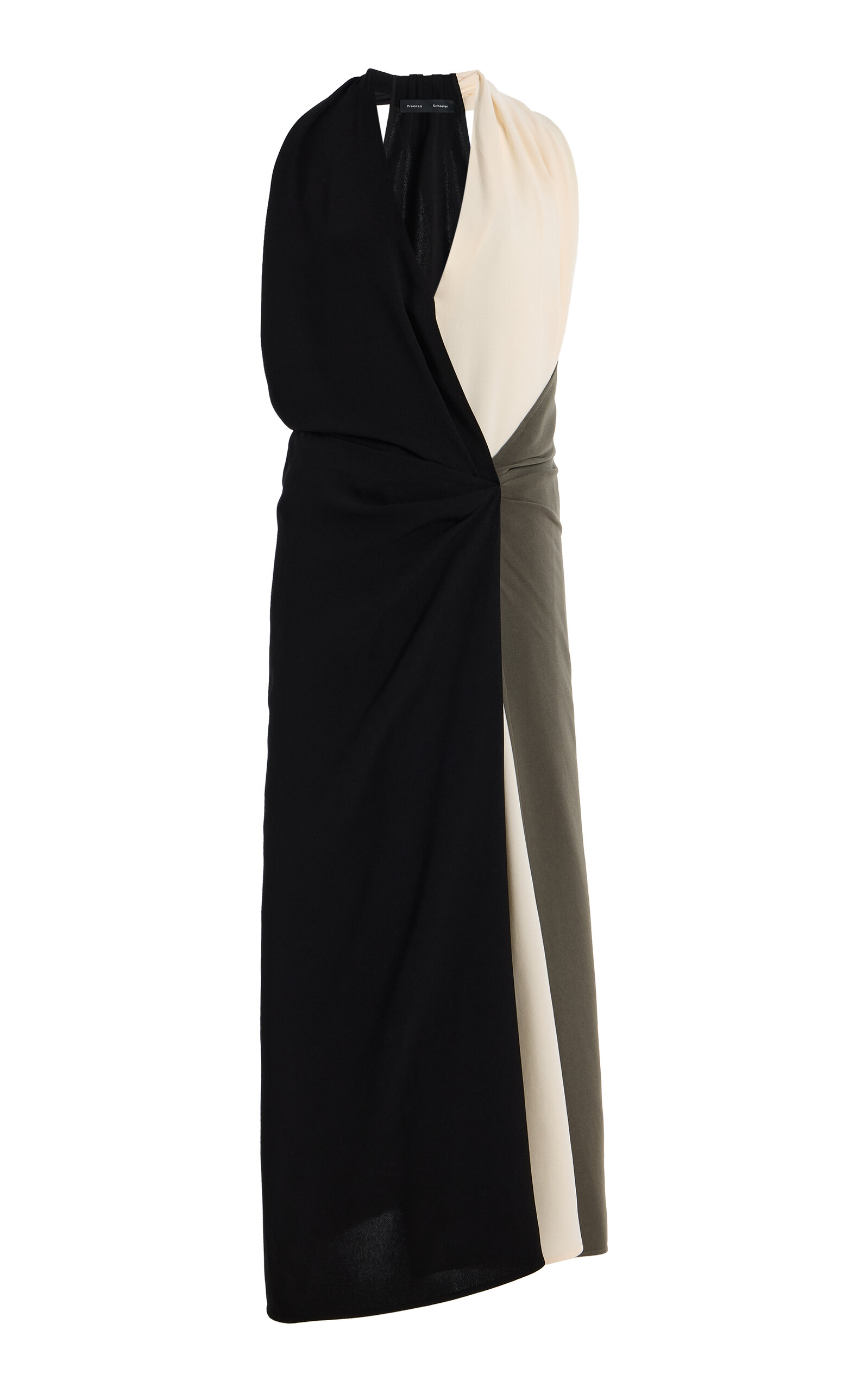 Proenza Schouler Elsa Draped Crepe Midi Dress - Women's Clothing