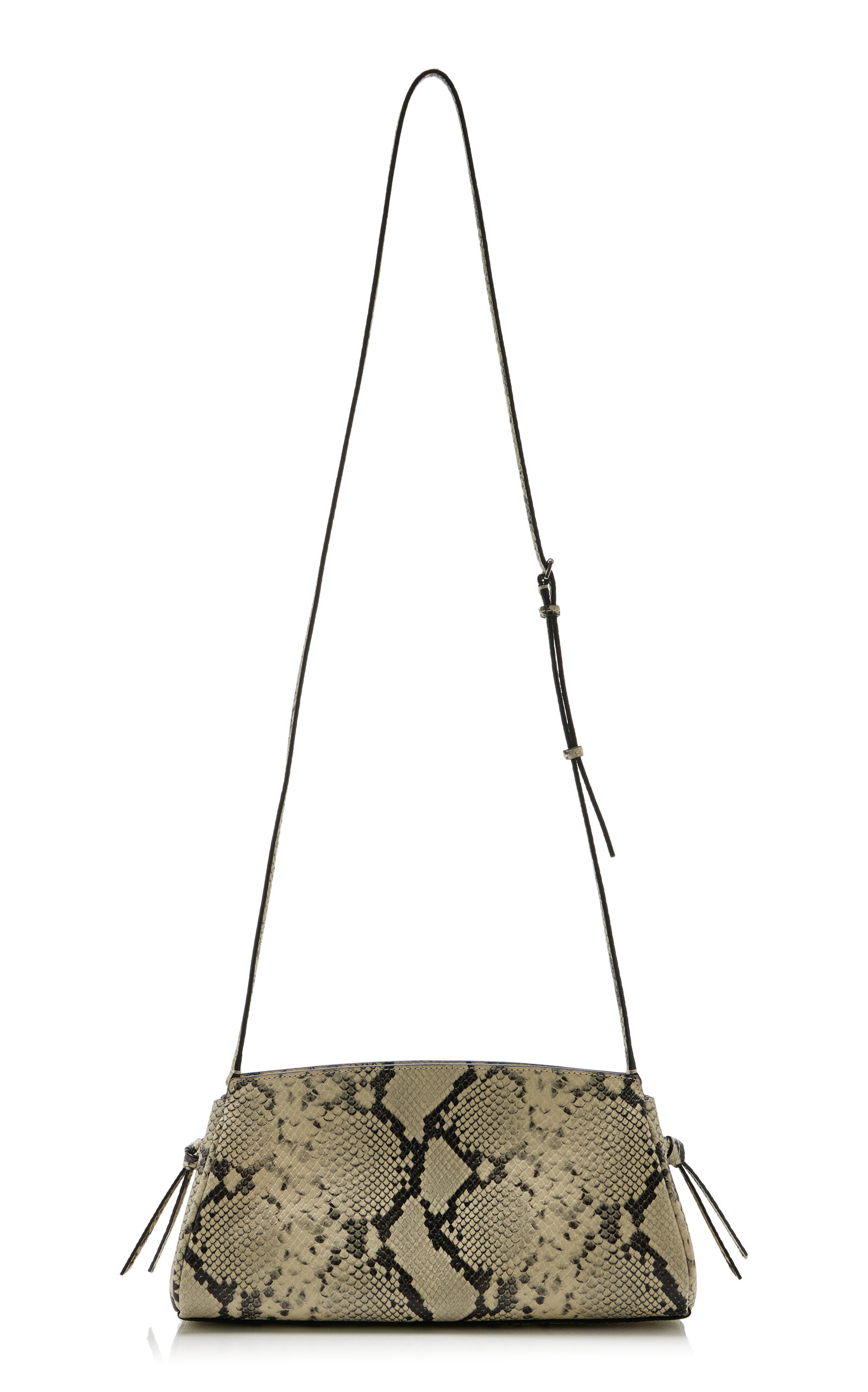 STAUD Maude Convertible Snake-Effect Leather Clutch