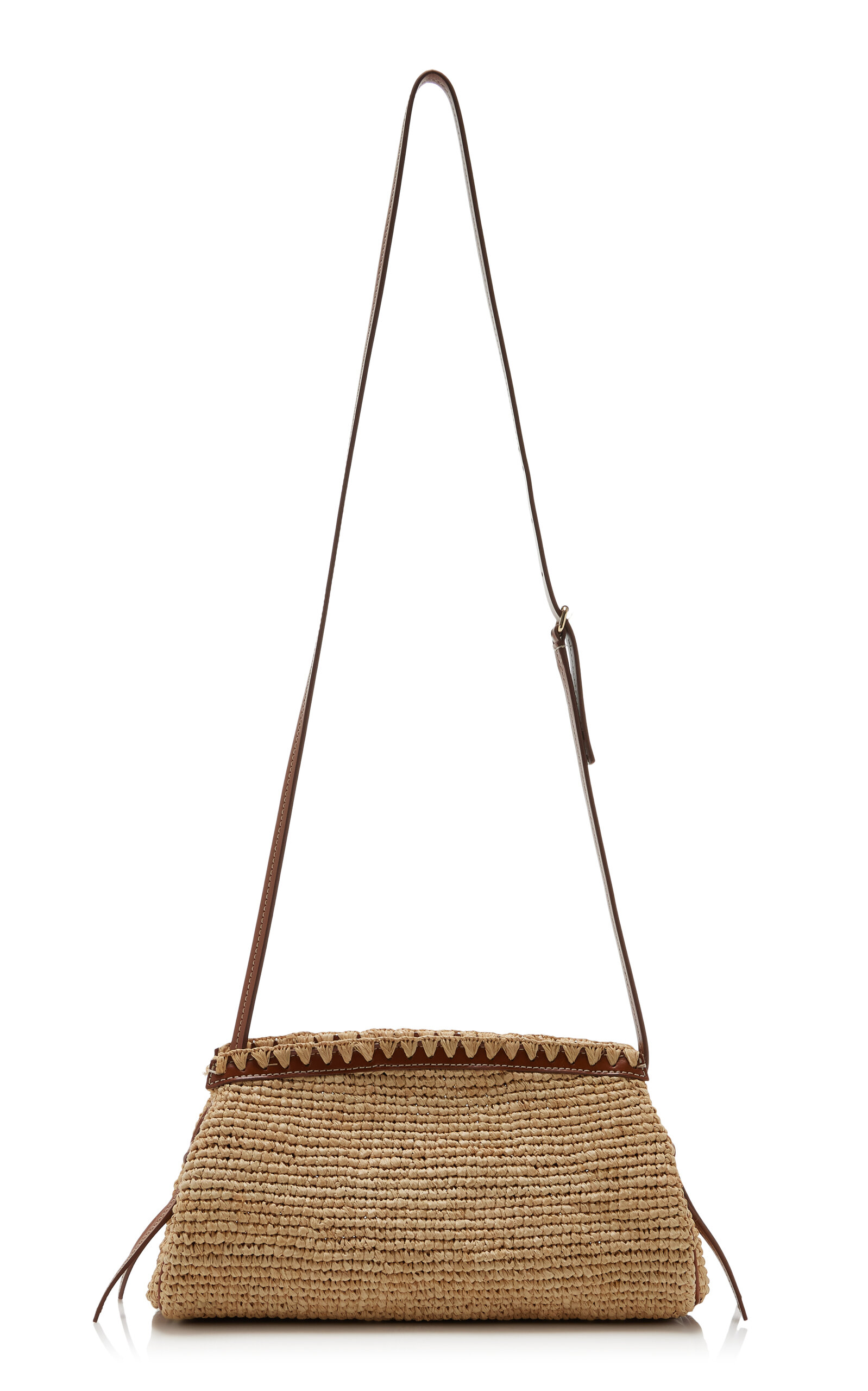 STAUD Maude Convertible Raffia Clutch