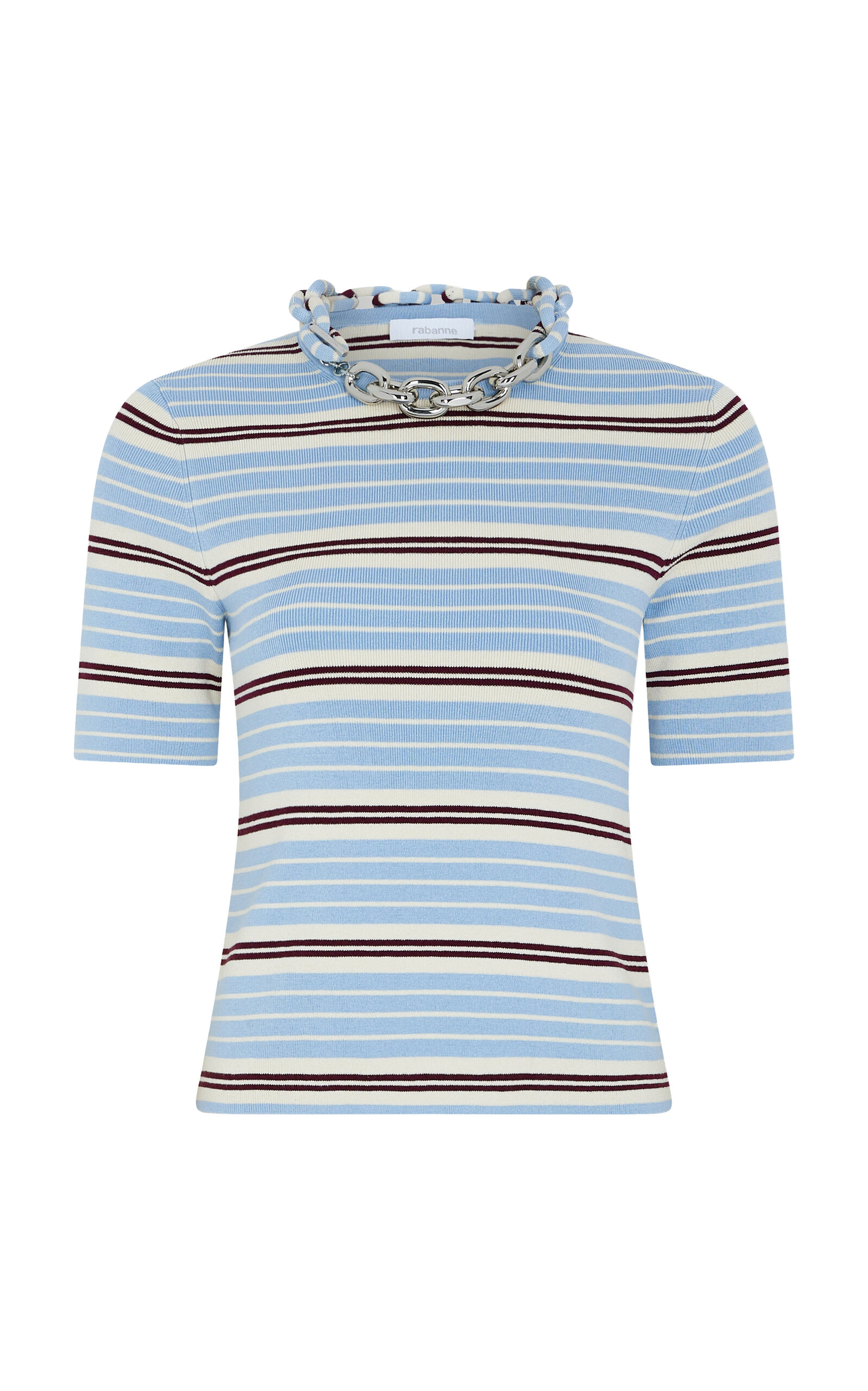 Rabanne Chain-Detailed Silk-Cotton Blend Sweater