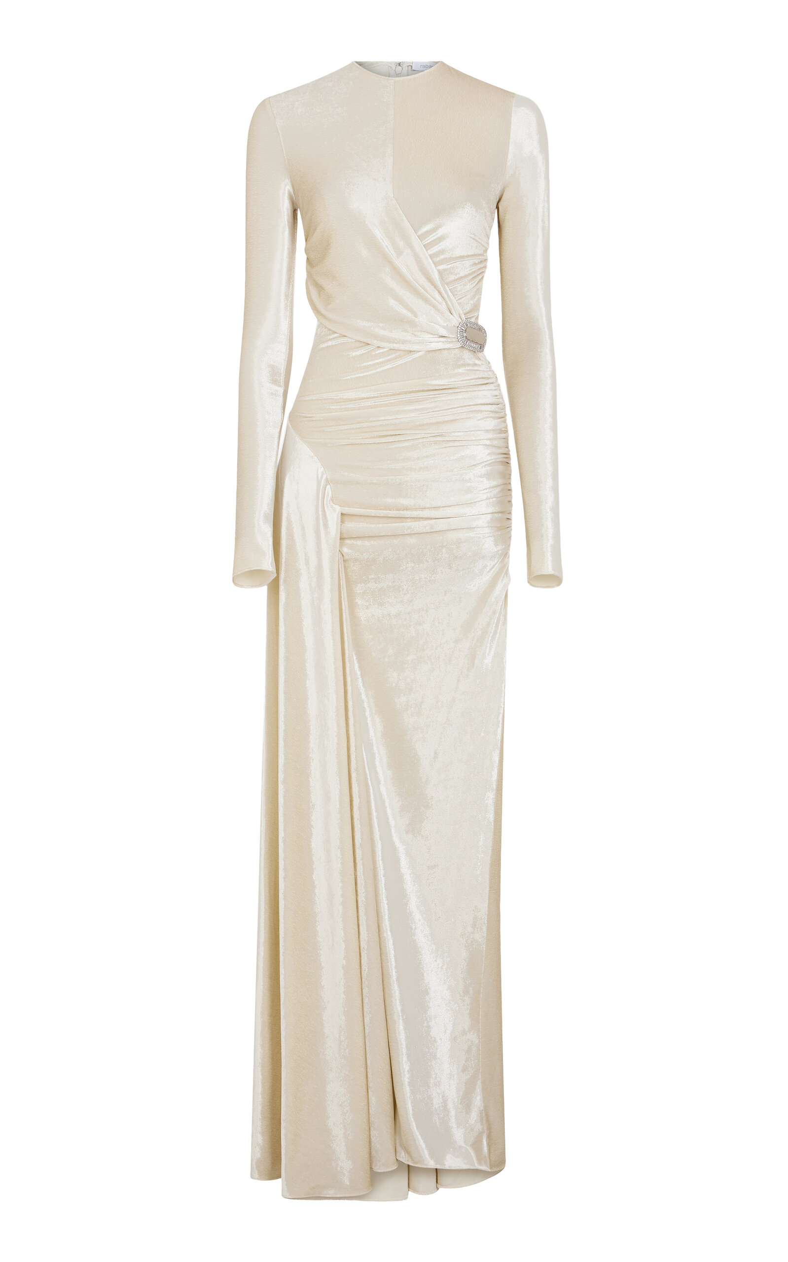 Rabanne Stretch-Velvet Cutout Gown