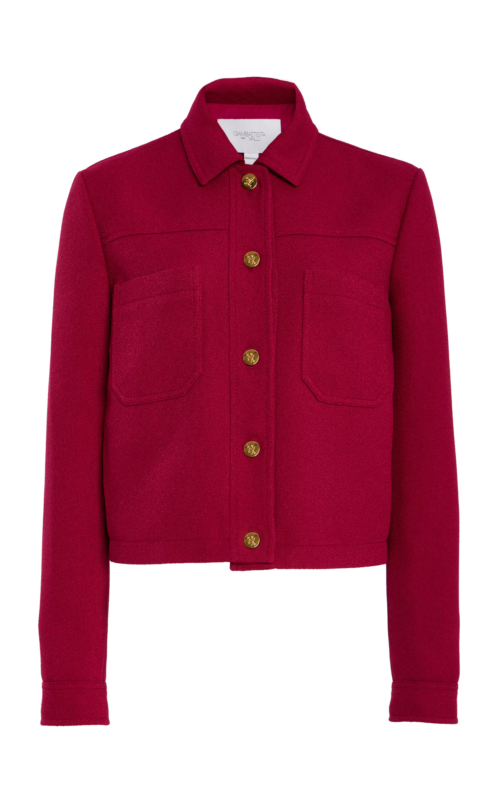 Giambattista Valli Crepe Jacket In Red