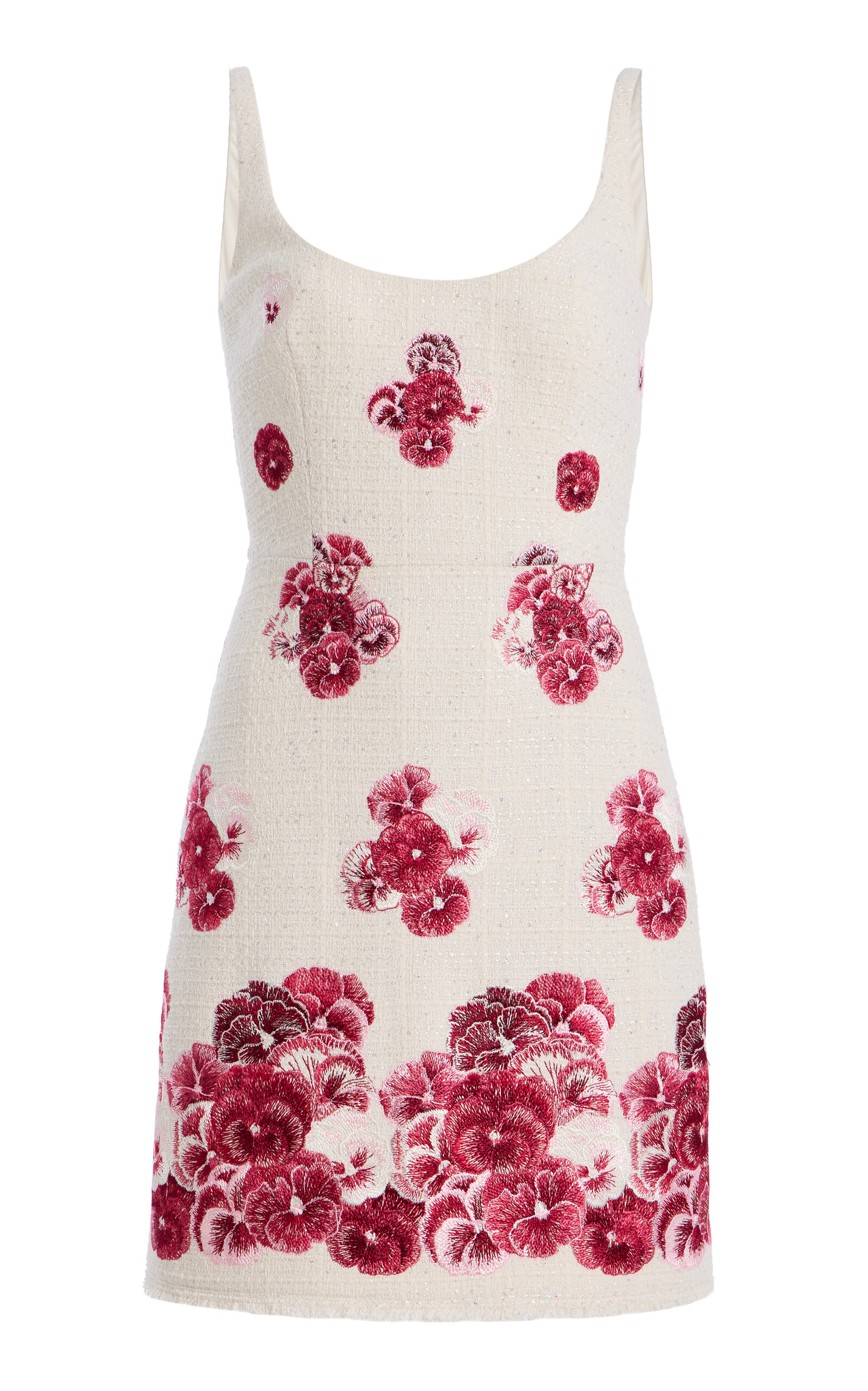 Giambattista Valli Floral Cotton-Blend Boucle-Tweed Mini Dress