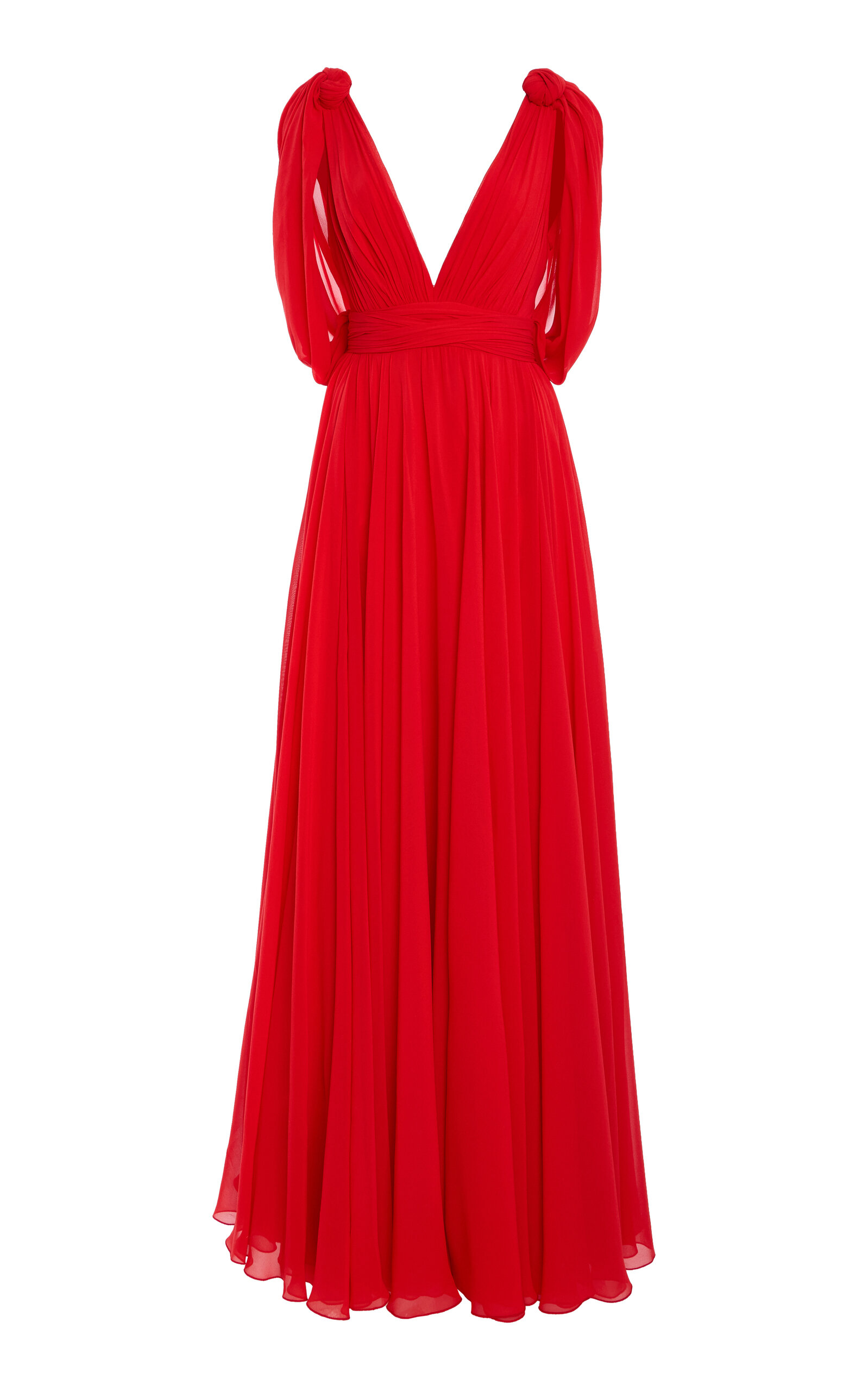 Giambattista Valli Gathered Georgette Dress