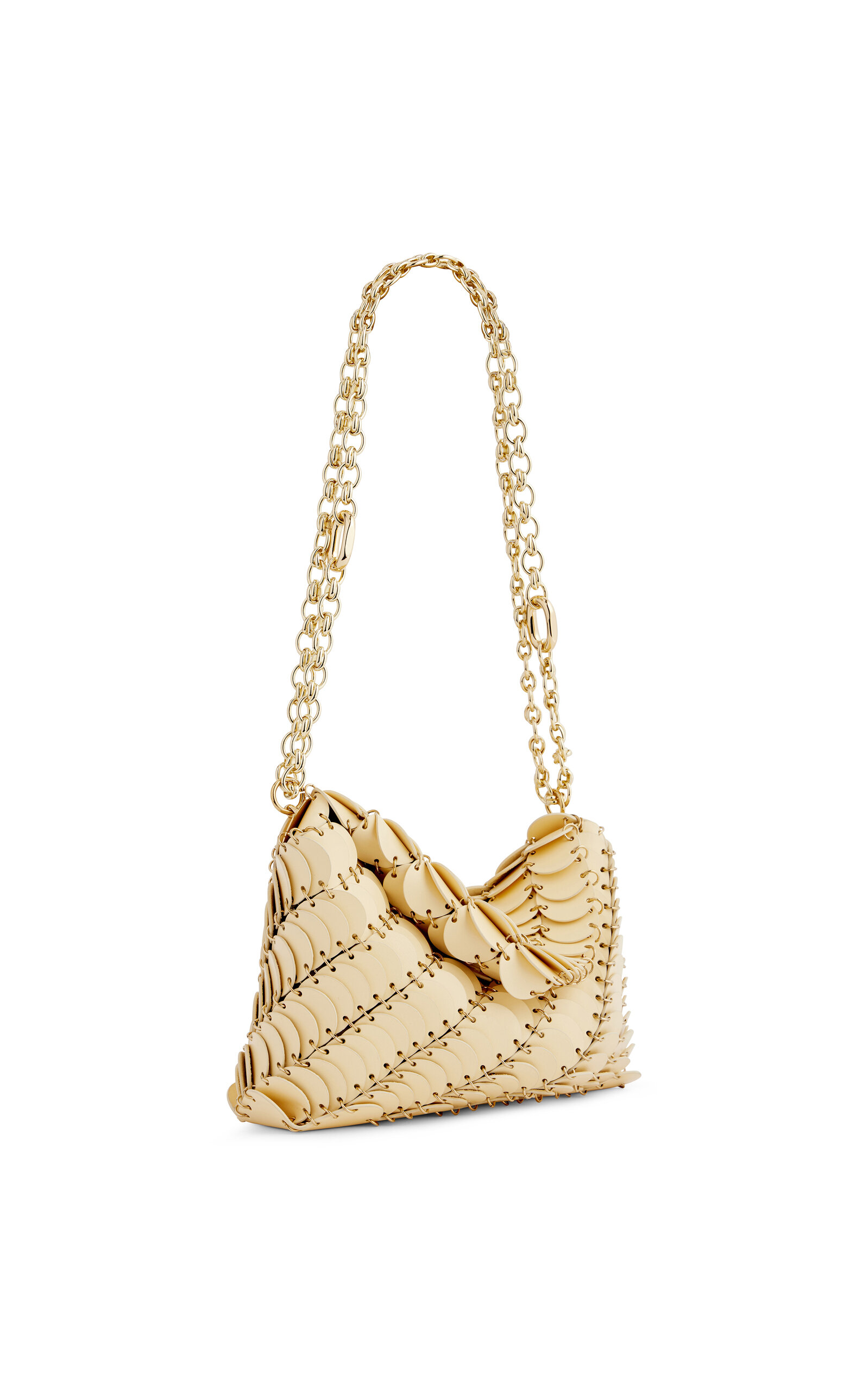Rabanne Leather Paillette Shoulder Bag
