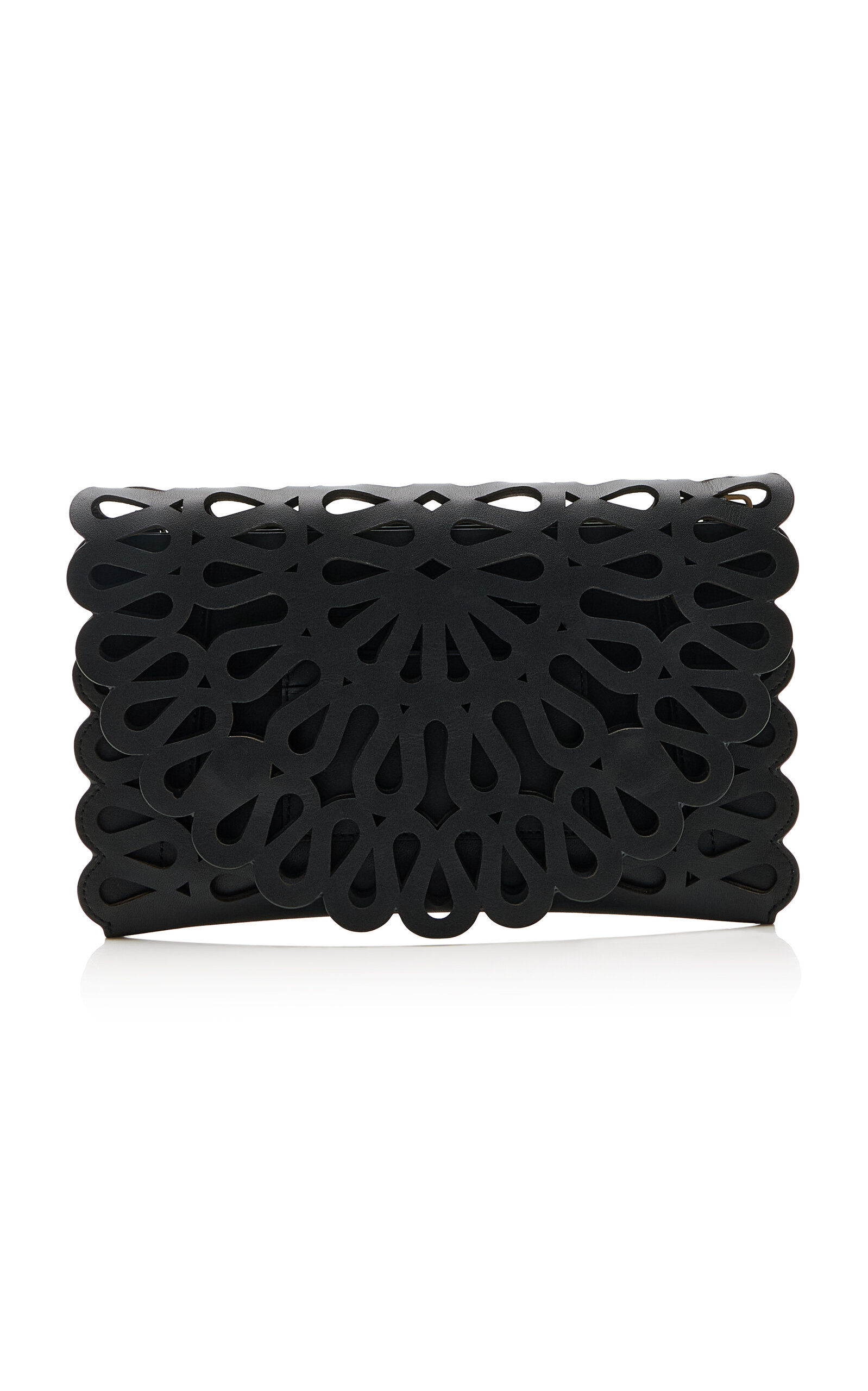 SIMKHAI McCall Laser-Cut Leather Clutch
