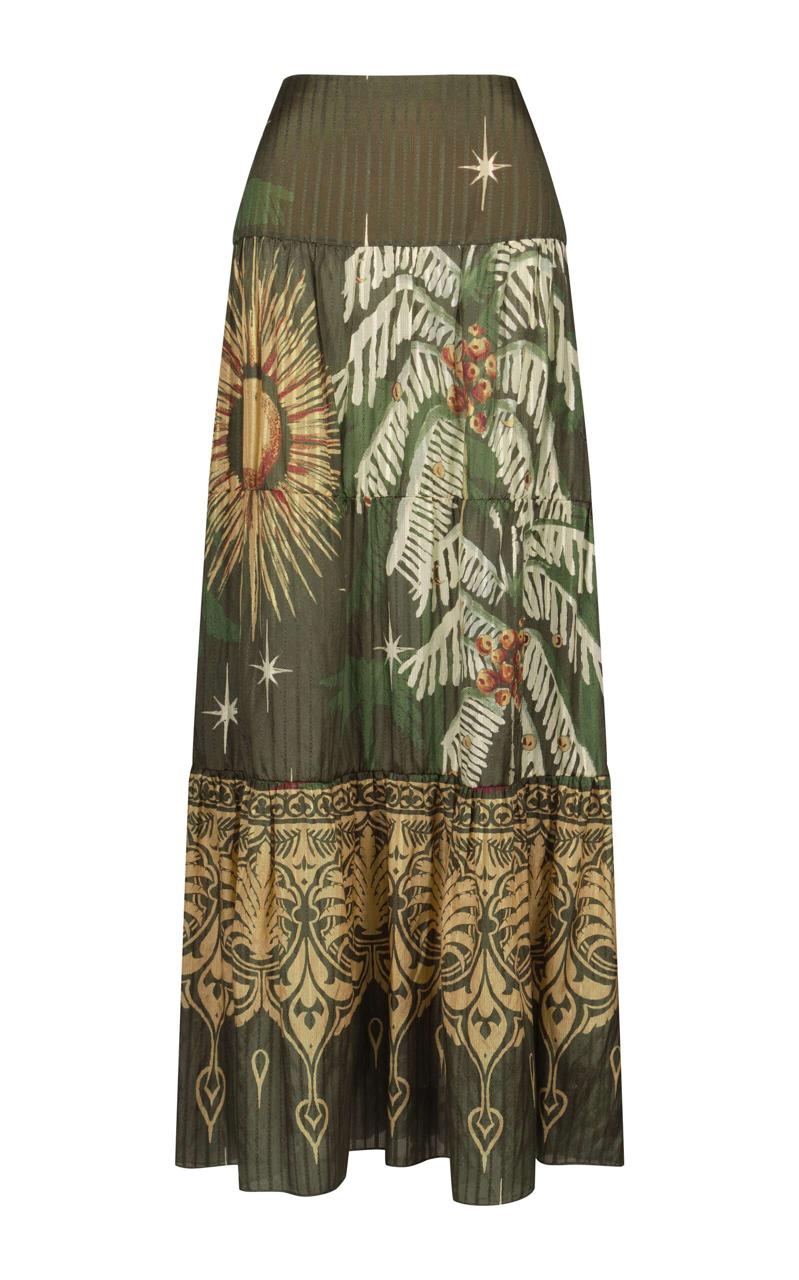 Johanna Ortiz Relatos De Mi Tierra Silk-Blend Maxi Skirt