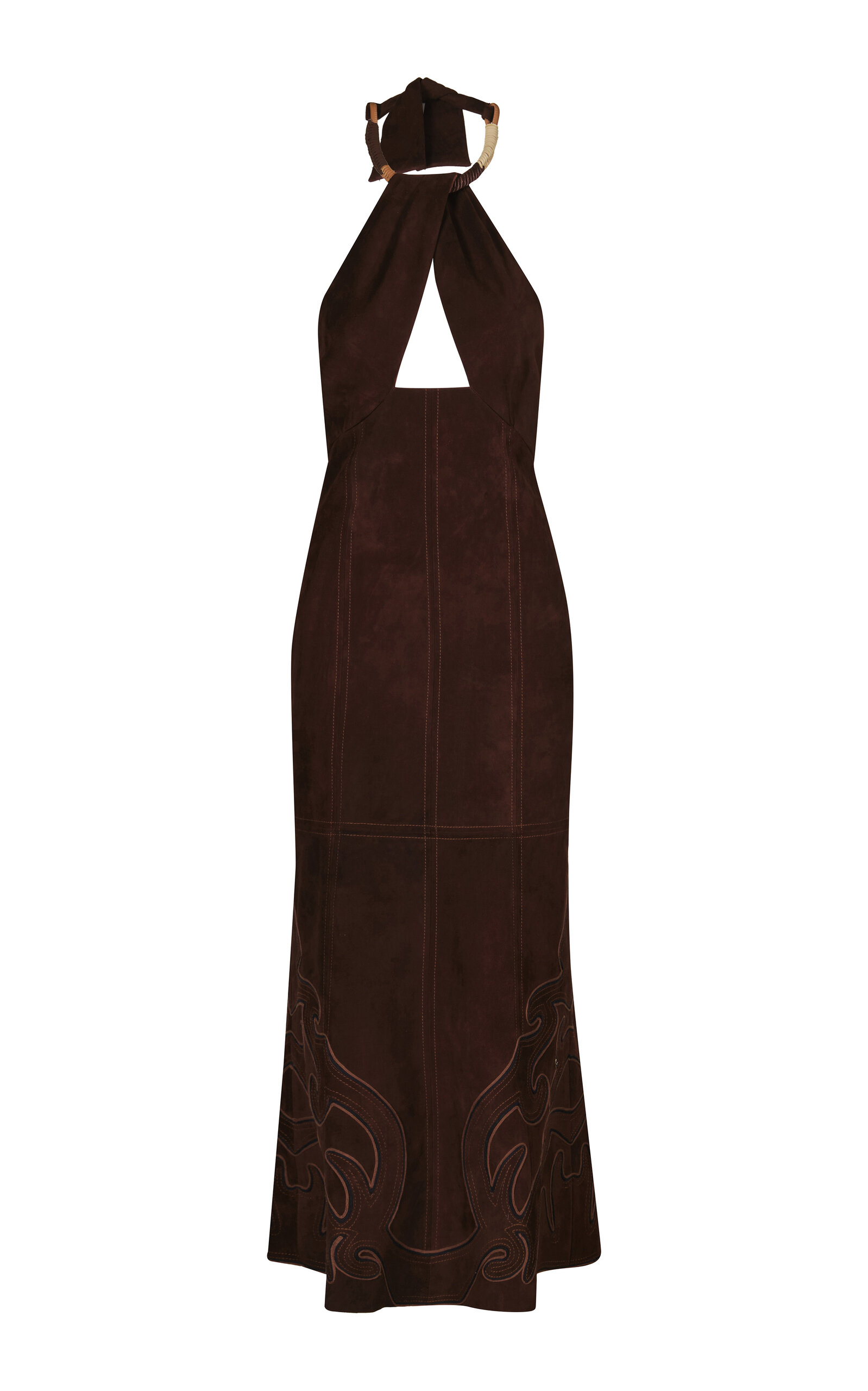 Amber Light Leather Maxi Dress
